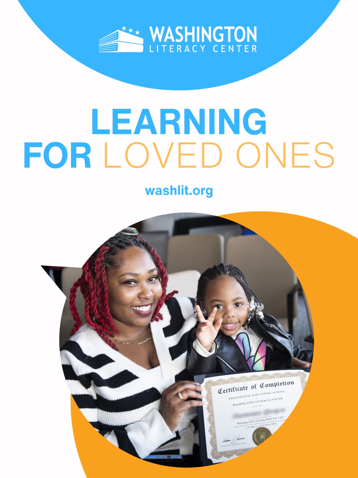 When adults build literacy skills, entire families grow stronger. 📚
Children thrive when their parents do—showing better language and reading skills through everyday connection. Yet 130 million U.S. adults struggle to read simple stories to their kids, missing those powerful moments of bonding and learning.
But change is possible. When parents improve their literacy, they gain confidence, become more engaged in their children’s education, and build support systems that lift everyone up. Even health outcomes improve when families can better understand information and advocate for themselves.
Literacy isn’t just personal—it’s generational. ❤️
✨ Ready to help yourself AND your loved ones?
Visit washlit.org if you wanna’ start something.