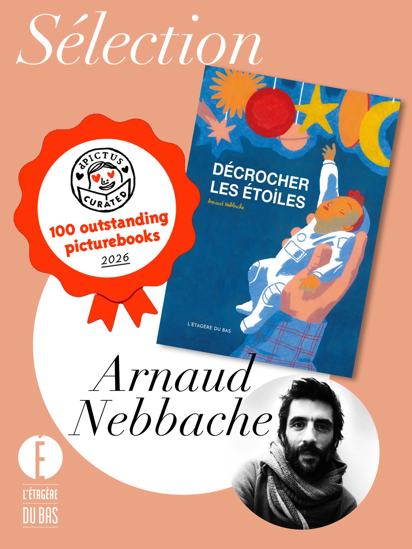 Quelle bonne nouvelle ! ✨❤️💫
L’album « Décrocher les étoiles » de @nebbachearnaud fait partie des 100 outstanding picturebooks 2026 de @picturebookmakers. Nous sommes très heureux de cette sélection internationale (seulement 8 albums de France) et Galina Grekhova de @syllabesagency se fera un plaisir de présenter ce titre le mois prochain à la @bolognachildrensbookfair .
Si tout se passe bien, l’album sera disponible fin mai. Un grand bravo à @nebbachearnaud qui a un talent fou ! #letageredubas #decrocherlesetoiles #arnaudnebbache #picturebookmakers #syllabesagency