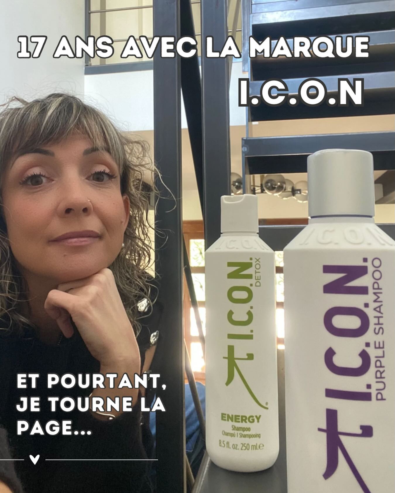 17 ans avec la marque Icon. Et pourtant, je tourne la page.
C’est pas une décision facile — on ne quitte pas 17 ans de fidélité sans que ça pique un peu. Mais les conditions ont changé, la dynamique aussi, et en tant que cheffe d’entreprise je me dois d’avancer.
Chez L’Atelier, les choix que je fais, je les fais avec conviction.
La suite arrive très vite ✨”*
salon de coiffure Toulouse • coiffeur Toulouse • soins capillaires • produits coiffure • L’Atelier de Maud