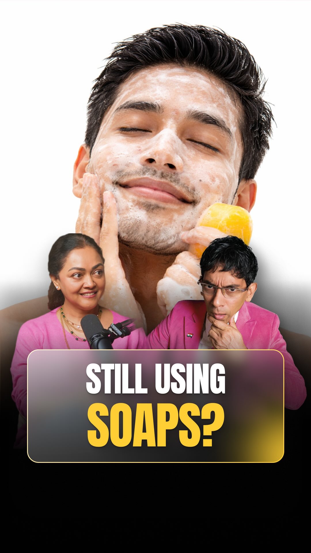 Are you still using soaps to wash your face everyday?
Soaps can harbour bacteria when it is left open and there are chances that your friends or family might use it thus leading to contamination, which later go onto your face when you use it.
Instead try face washes or body washes coming out from dispensers or squeezy bottles, so that there is no contact with the contents inside.
Try these tips and thank us later
For kore such skincare tips watch my latest podcast kn youtube or comment "SKIN" and I will send you the link
