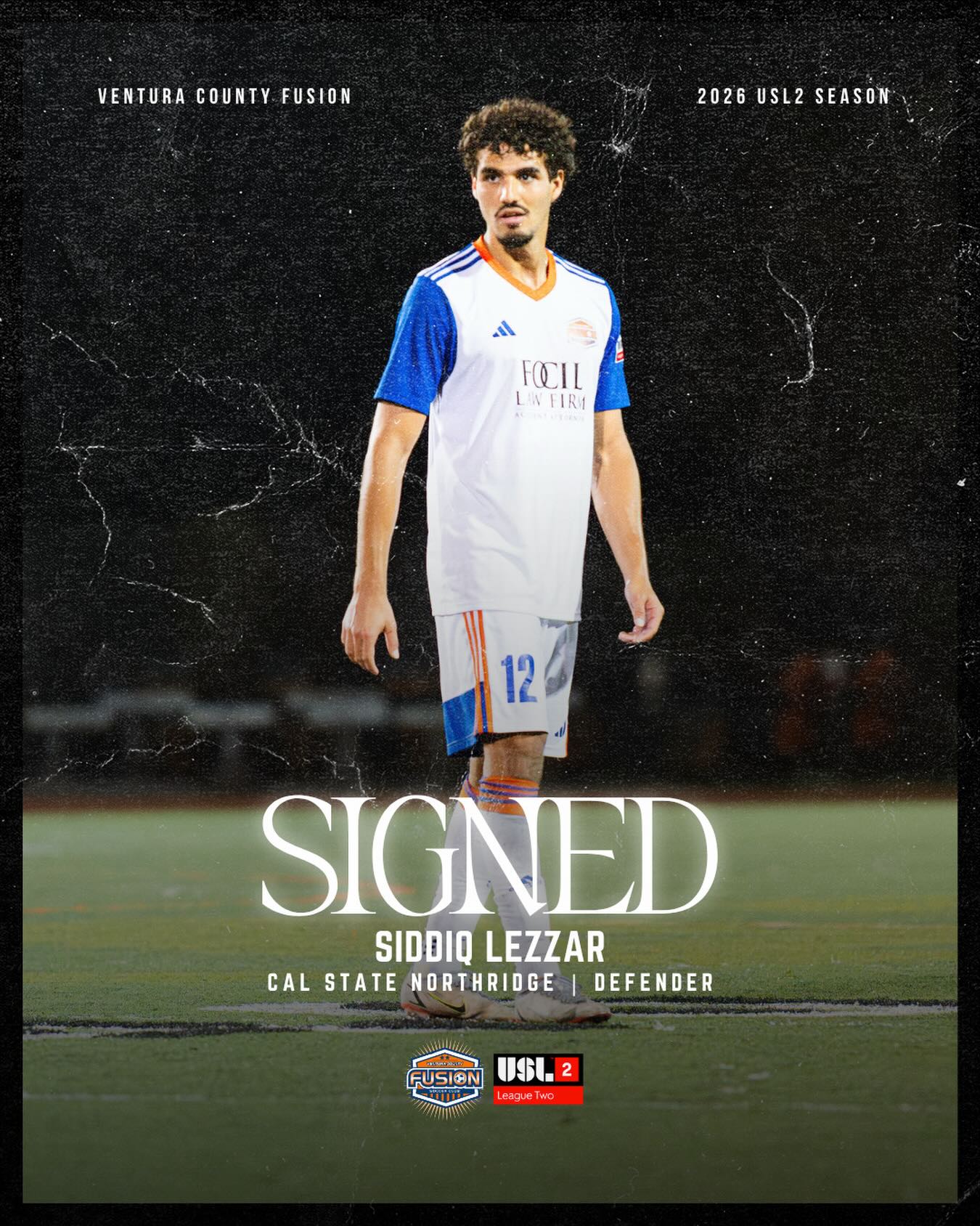 𝗣𝗟𝗔𝗬𝗘𝗥 𝗔𝗡𝗡𝗢𝗨𝗡𝗖𝗘𝗠𝗘𝗡𝗧
Built for the back line 🔵🟠
Siddiq Lezzar returns to Ventura County Fusion for the 2026 season.
@uslleaguetwo @sidzzar
#Prideofthe805 #VamosFusion
