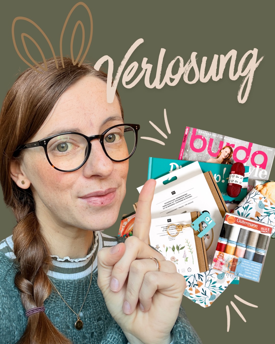 Zu Ostern möchte ich euch eine kleine Freude machen 🤍🐣 beendet
Ich habe drei liebevoll zusammengestellte Pakete für euch vorbereitet – mit tollen DIY-Schätzen, die euch bei euren Projekten begleiten können 🧵✨
Vielleicht ist ja genau das Richtige für euer nächstes Näh- oder Kreativprojekt dabei 💚
🌿 So kannst du teilnehmen:
• Folge meinem Account @lieselou.diy
• Like diesen Beitrag 🤍
• Schreib mir in die Kommentare, welches Paket du gerne gewinnen möchtest (Paket 1, 2 oder 3) 🐣
⏰ Laufzeit:
Die Verlosung endet am 02.04.2026 um 23:59 Uhr.
Der/die Gewinner:in wird per DM benachrichtigt.
⚠️ Teilnahmebedingungen:
• Teilnahme ab 18 Jahren
• Versand innerhalb von Deutschland
• Keine Barauszahlung möglich
• Der Rechtsweg ist ausgeschlossen
• Dieses Gewinnspiel steht in keiner Verbindung zu Instagram
Viel Glück 🍀
Ich drücke euch allen die Daumen 🤍