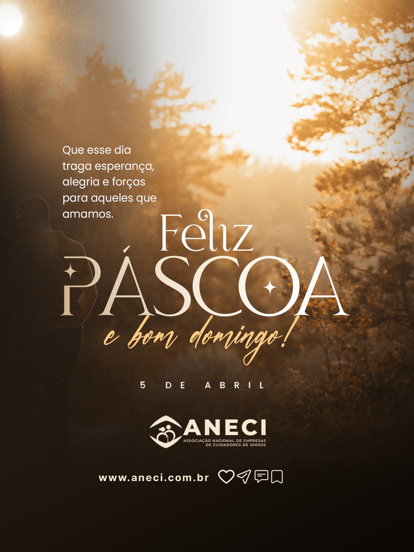 Nesta Páscoa, que a esperança se renove em cada gesto de cuidado e em cada vida acolhida.
A ANECI reforça seu compromisso com o amor, a dedicação e o respeito, levando dignidade e atenção a quem mais precisa todos os dias.
Que nunca nos falte empatia para cuidar e humanidade para transformar.
#ANECI #FelizPascoa #CuidadoComAmor