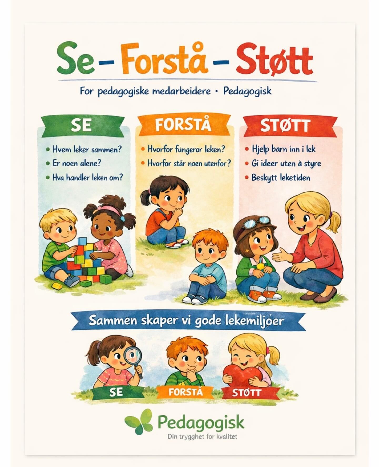 Leken er arena for utvikling. Gode tips må gjentas ofte 🧩🤗