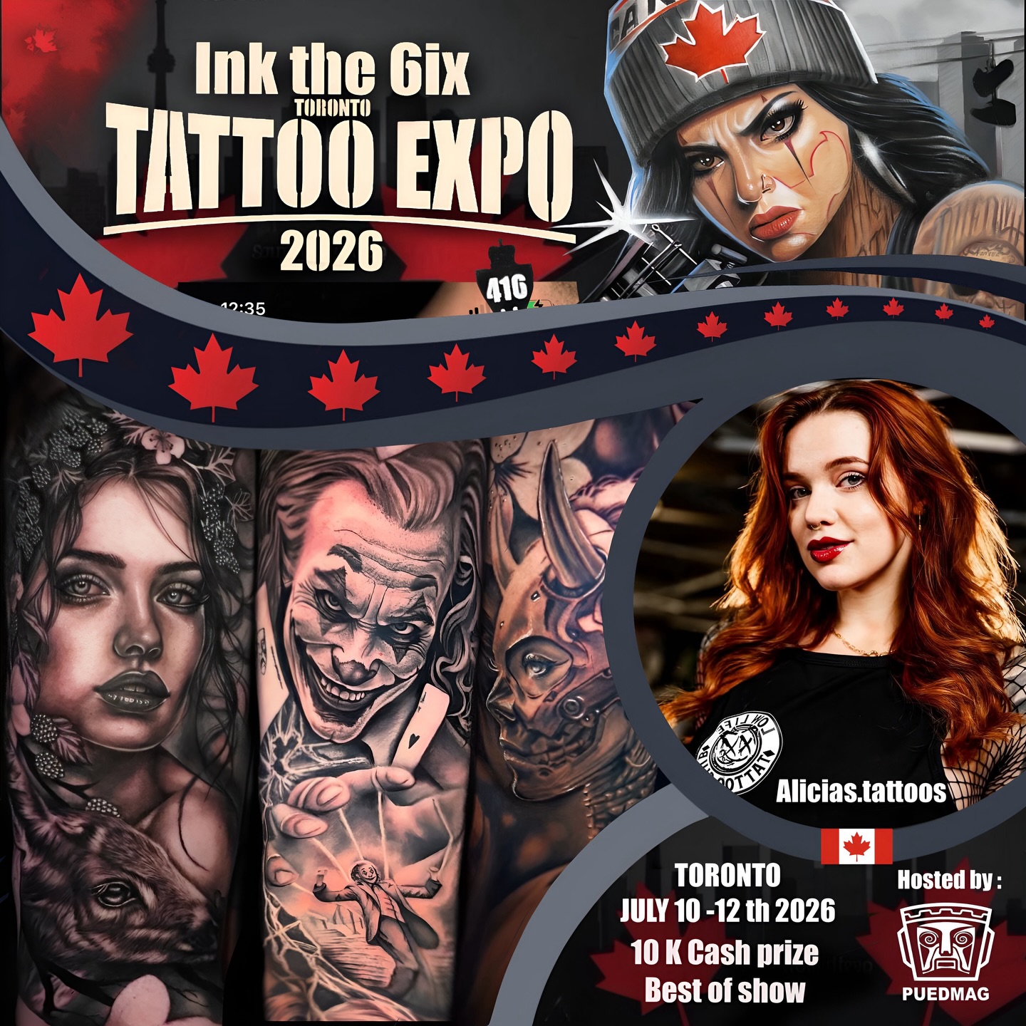 Welcome @alicias.tattoos to the second edition of @inkthe6ixtorontotattooexpo, happening July 10–12, 2026 🇨🇦
If you’re looking to get some dope tattoos, make sure to DM her directly to book your appointment 🔥
She’s part of @avalontattoocollective, representing Vancouver, Canada
Don’t miss the opportunity to get inked by an amazing artist
You either win with us or watch us win
We the North 💪
