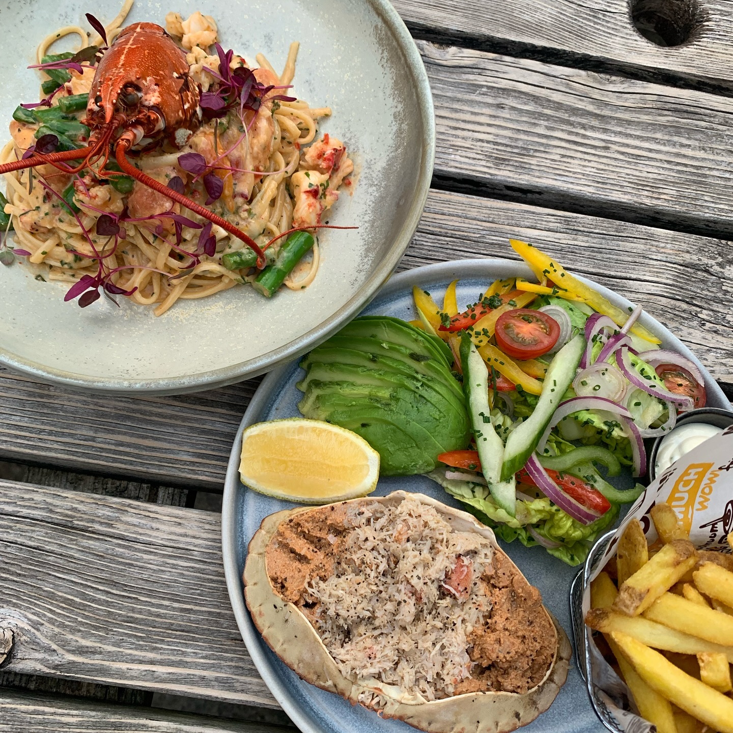 A few of our dishes tonight 🤭 we 🫶🏻 lobster 🦞