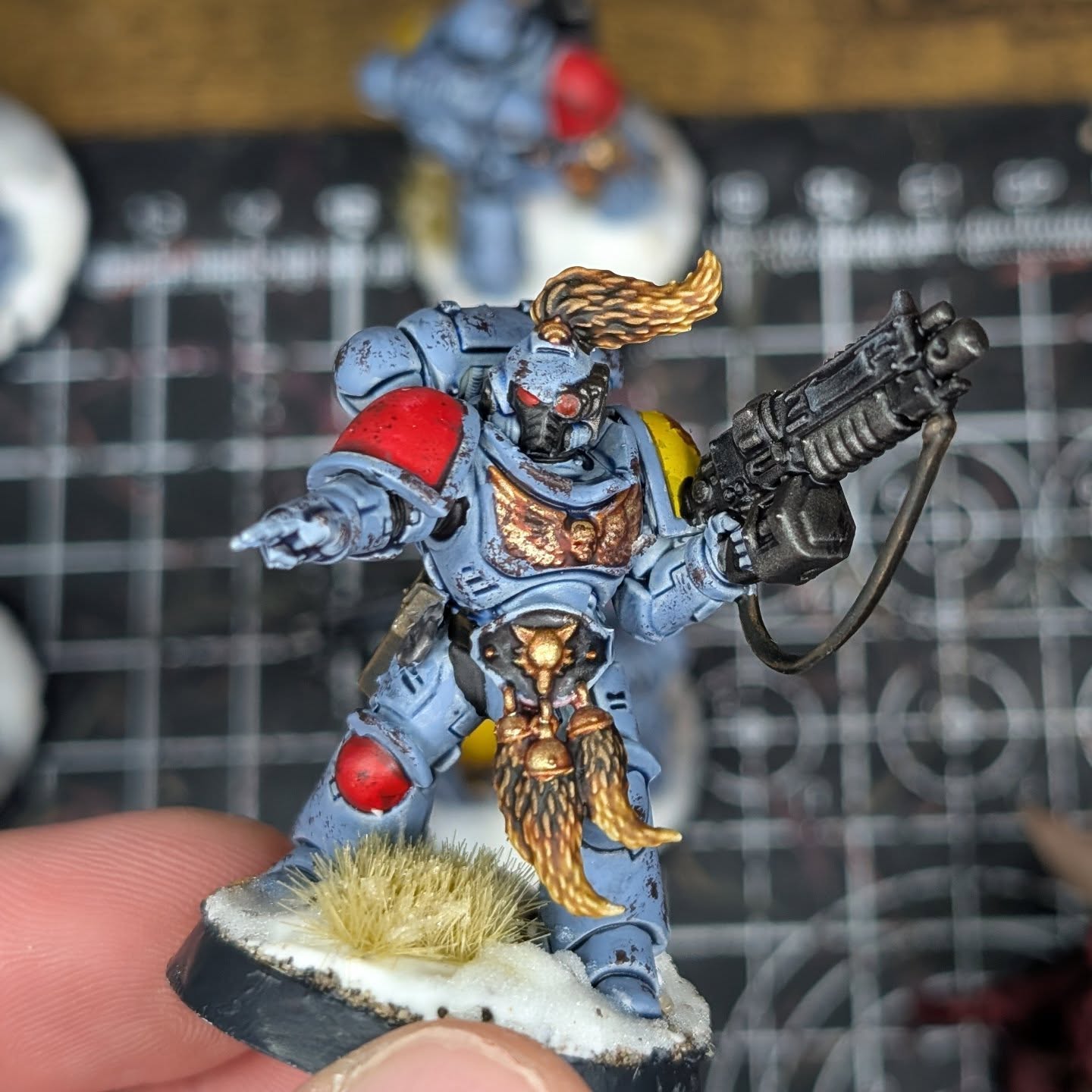 Some light conversion work on a group of poster boys, to make them slightly less poster boys. Unless that poster in question is about wolves. Then yes, they're still poster boys. These guys will be needing some touch ups but I just wanted to get them to a finished state so they could leave my desk and stop staring at me. Seriously guys, take a picture or something, creeps