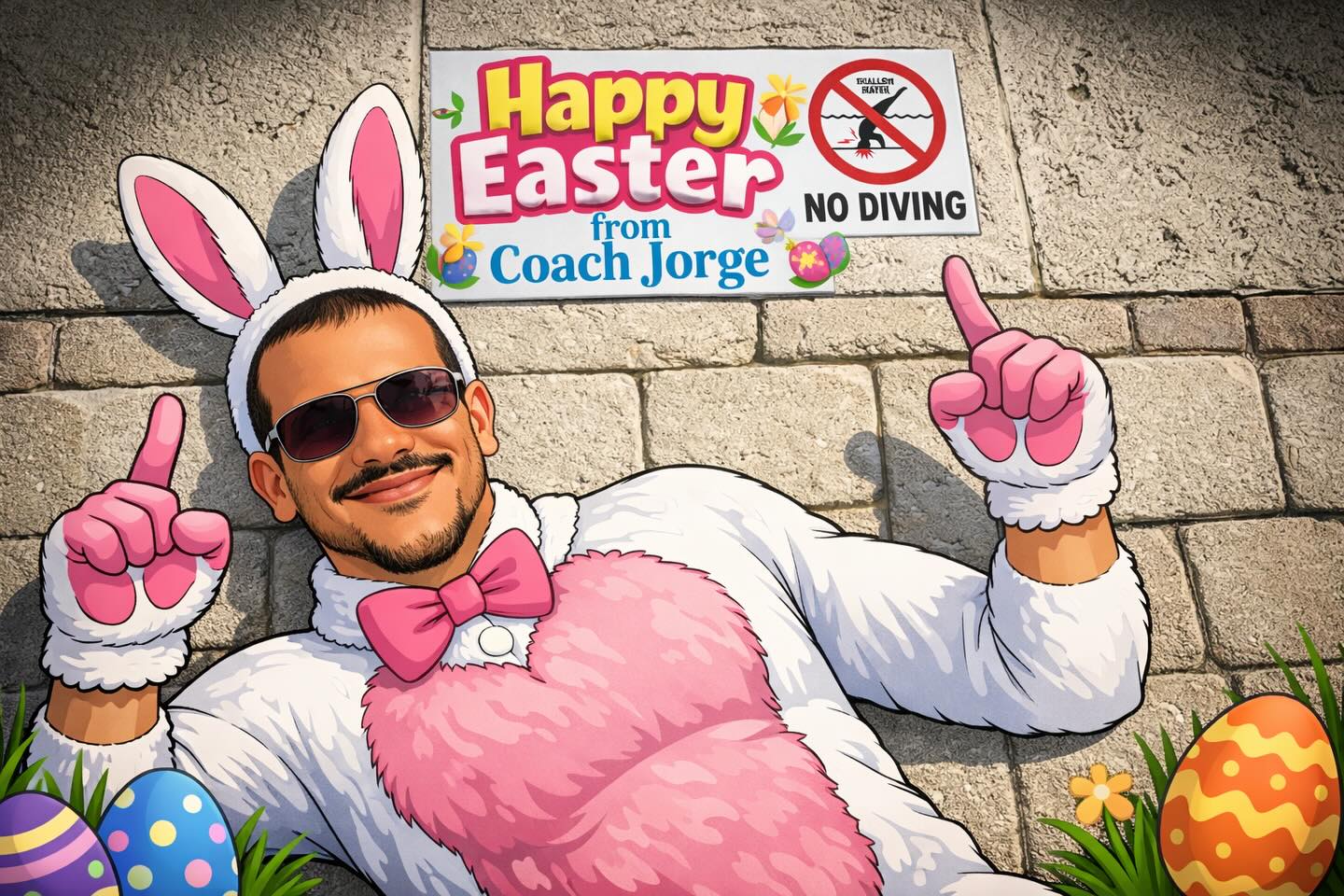 He is risen 🙏✝️
A little late, but Coach Jorge still hopped in 🐰💧
Hope everyone had a blessed Easter filled with family, laughs, and maybe a little water time 😎
#happyeaster #swimcoach #swimlessons #coachjorge #watersafety
