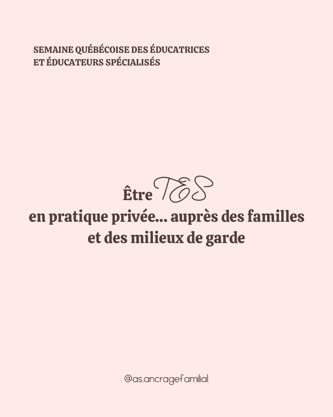 Bonne semaine québécoise des éducatrices et éducateurs spécialisés chers collègues. 🩷