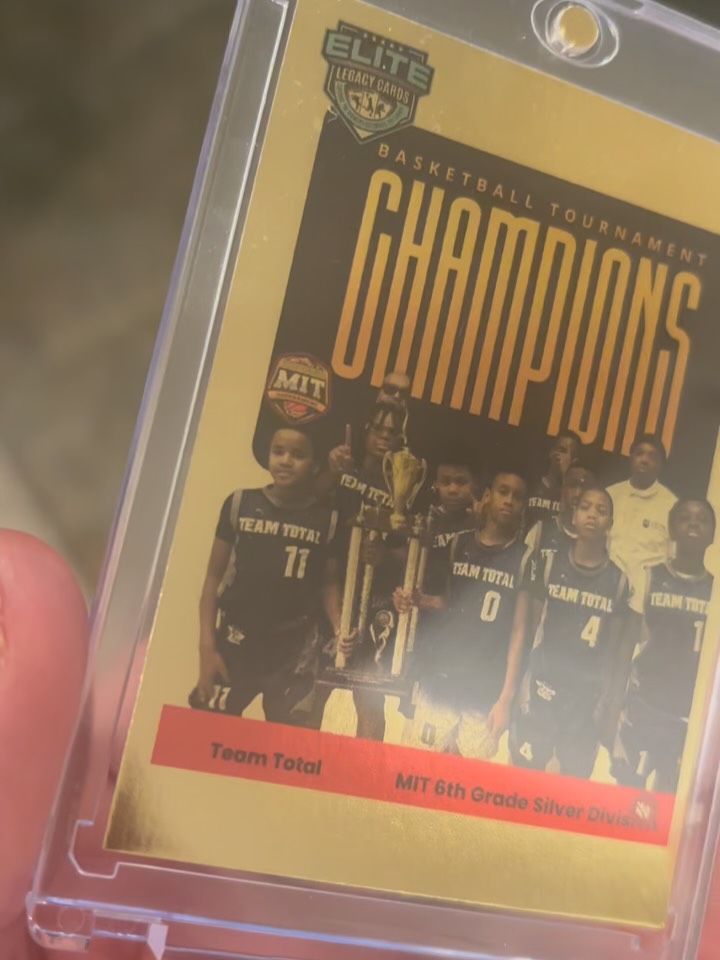 Team Toal MIT 6th Grade Silver Division Champions🏆
All the hard work, the hustle, the heart — it paid off.
This squad showed up and showed out. They didn’t just win — they earned every second of it. Proud is an understatement. — this is a moment these kids, coaches (and families) can literally carry forever. ❤️
#elitelegacycards #youngathletes #hardworkpaysoff #nodaysoff #champions