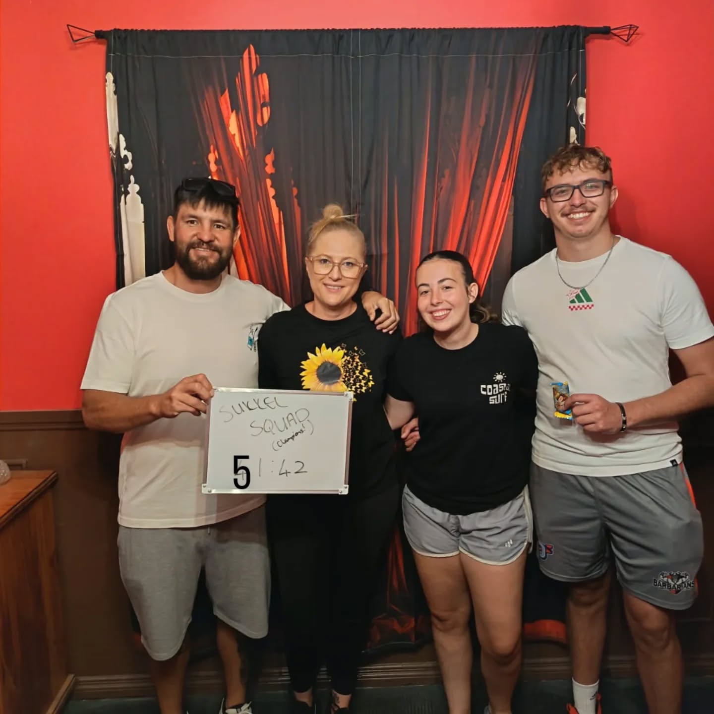 These fab first time players took on Twisted. Solved all the clues with just over 8 min left!! Well done!
Killer 0. Team 1
#sherlockedtwisted #thingstodo #funwithfamily #funwithfriends #Alberton