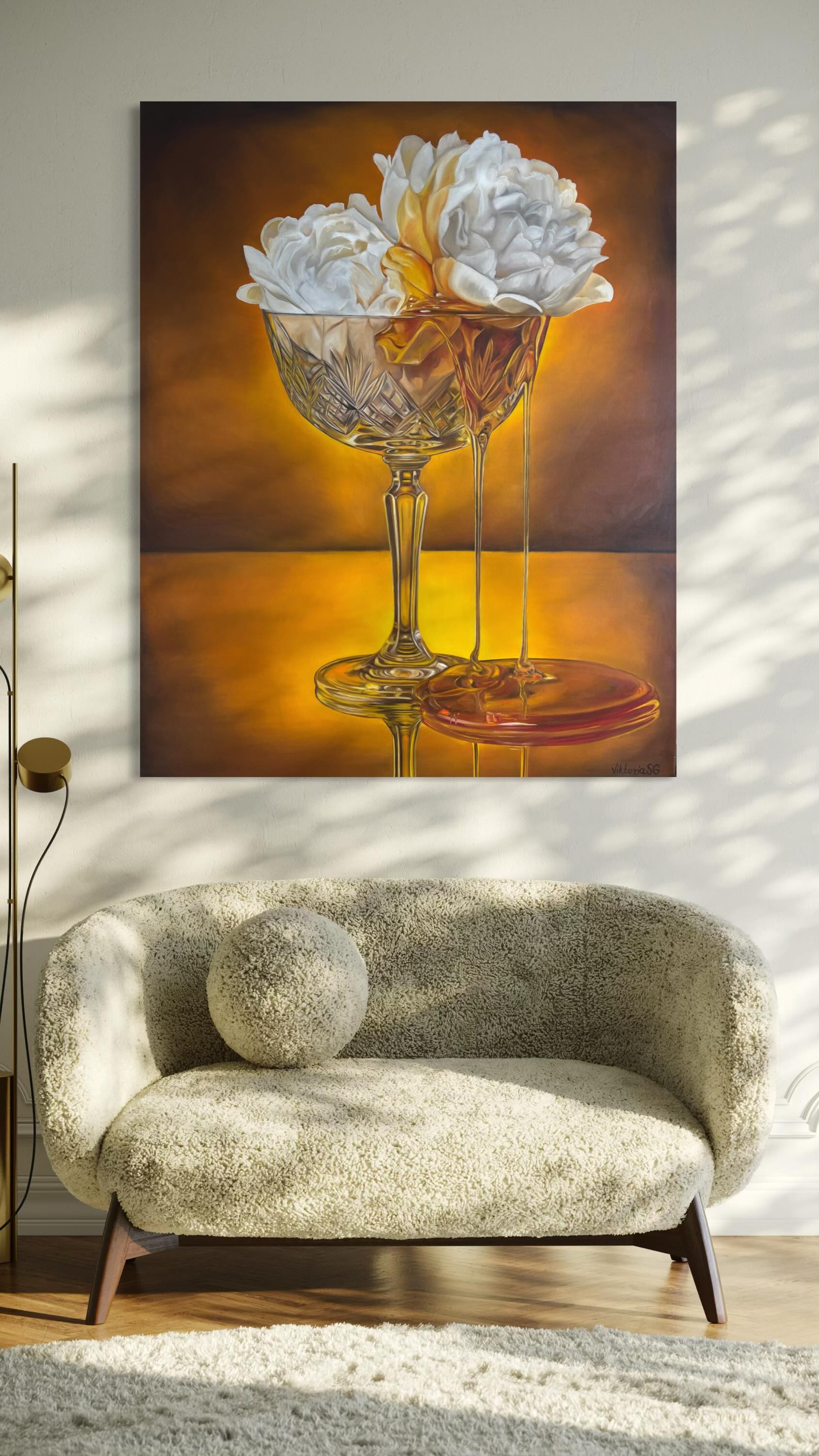 GOLDEN DIP:
The golden time to contemplate my cocktail painting.
#fineart #viktoriasg #artstudio #contemporaryart
What do you think?