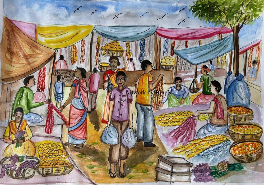 We take great pride in sharing the artwork our students have made and worked hard on. Here are some pieces made by one of our students @ri_zuooooooiiieee ; photo 1, the first piece of art, is called “Flower Market”. The second and third photos feature patterned bottle paintings. ❤️
#goldenwings #artwork #kolkataindia #india #durganagar
{youth artwork, youth education, youth empowerment}