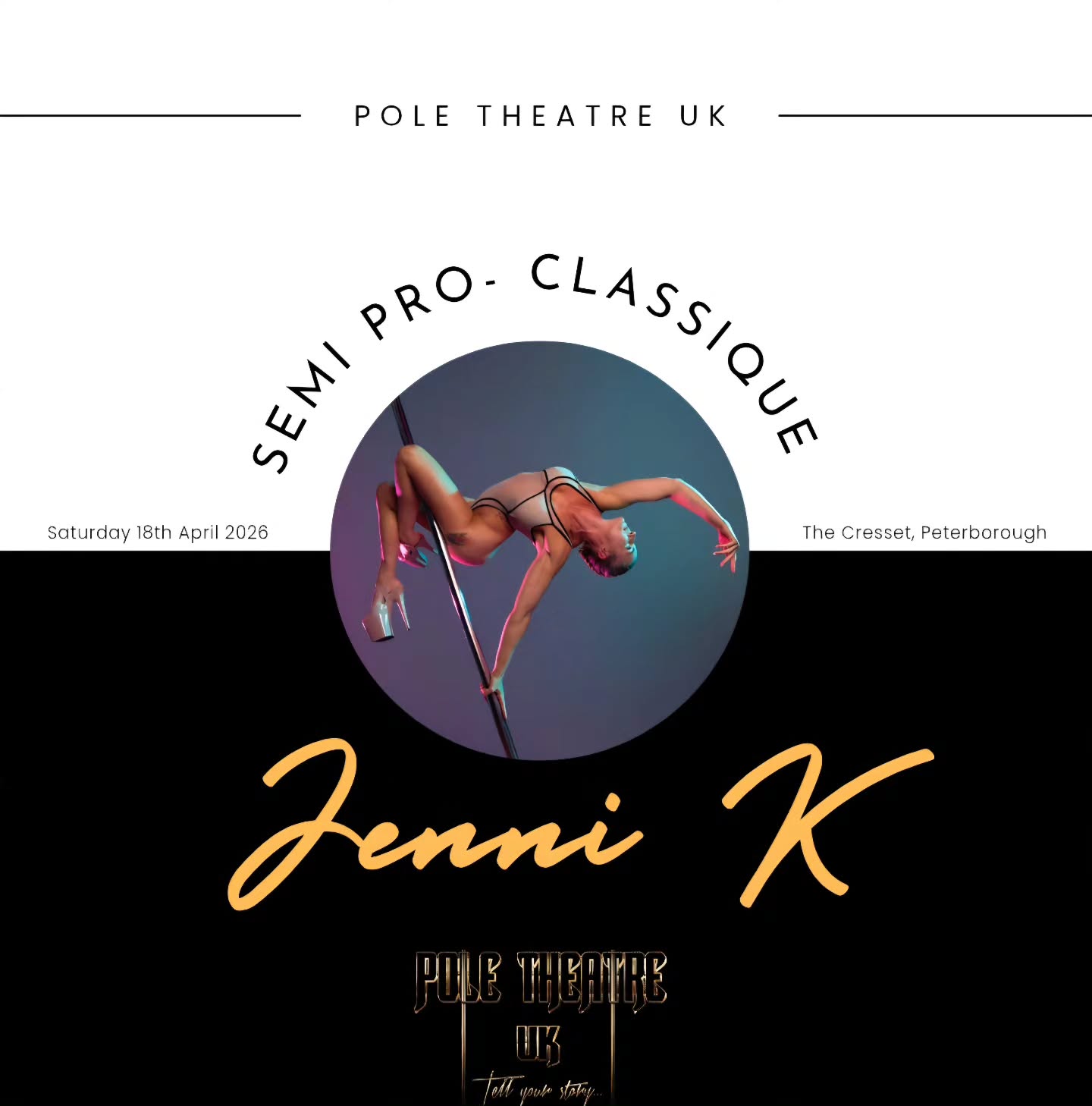 Whose excited to meet our glorious contestants! ✨️
Semi Professional- Pole Classique
Jenni K
@jenni2wenni_pole
Have you got your tickets yet? 🎟
www.poletheatreuk.com
#poletheatreuk #poletheatre #pole