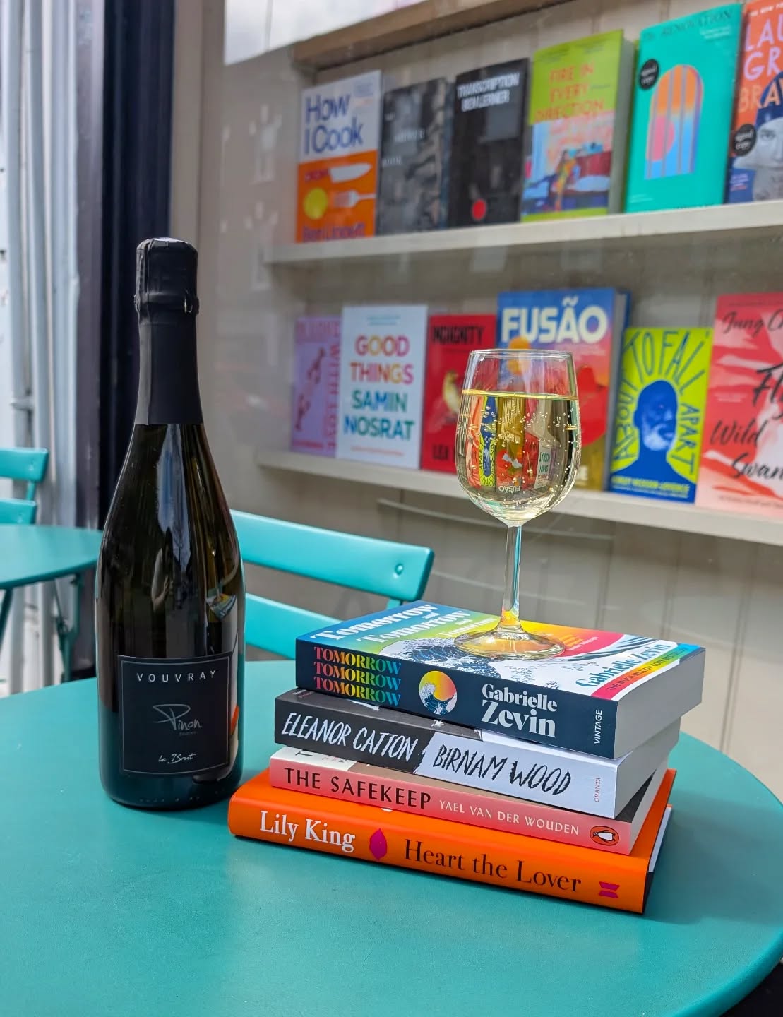 Birthday Bubbles 🥂🍾
It's our birthday month so we had to celebrate with something fizzy! Cue this delicious Vouvray, a crement from the Loire Valley made with 100% chenin blanc. With notes of ripe pear, we're obsessed with this sparkling drop.
We're celebrating FIVE(!) years of BookBar this month, so come into the shop for a glass of the good stuff, or buy one of our Books of the Year - four books we have loved as a team recommend and with all our hearts - and get a glass of Vouvray for just £7.
2022 Book of the Year - Tomorrow and Tomorrow and Tomorrow
2023 Book of the Year - Birnam Wood
2024 Book of the Year - The Safekeep
2025 Book of the Year - Heart the Lover
The books are so good, why not grab the pile while you're in store? We're open all weekend - check our special Easter opening times (they are slightly different at each shop) and come down and see us.