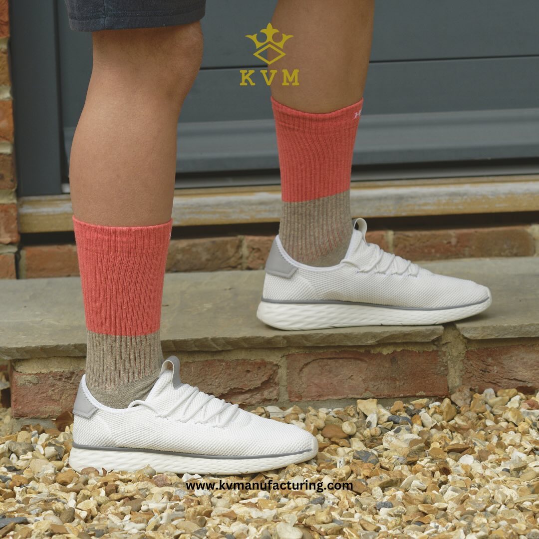 Performance starts from the ground up! 🧦🔥 We manufacture sports socks designed to keep you comfortable, supported, and ready to crush your goals. 🏃♀️⚽💪 #SportsSocks #BuiltForAction #MadeinUK #SockManufacturer