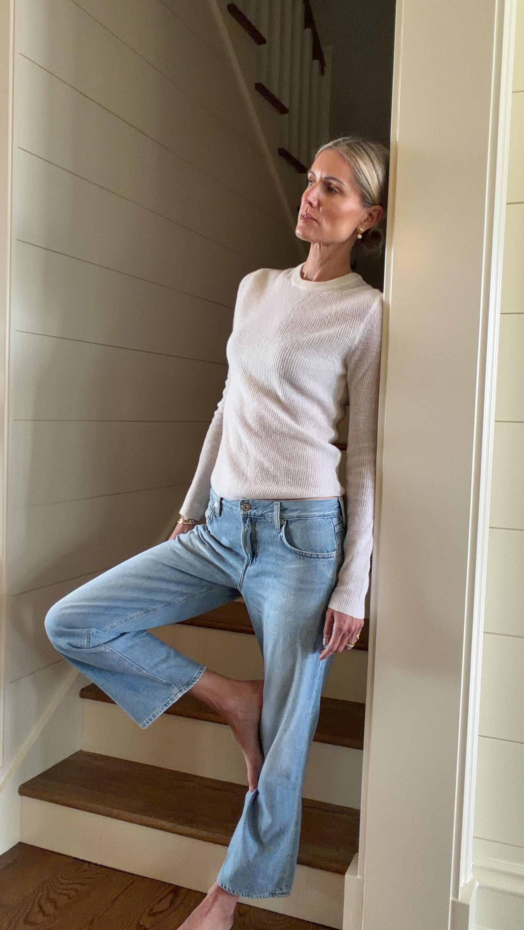 That perfectly undone look starts with the Faye Jean—
vintage-inspired, and effortlessly wearable. Comment 'shop' for outfit and sizing details. #ad @citizensofhumanity