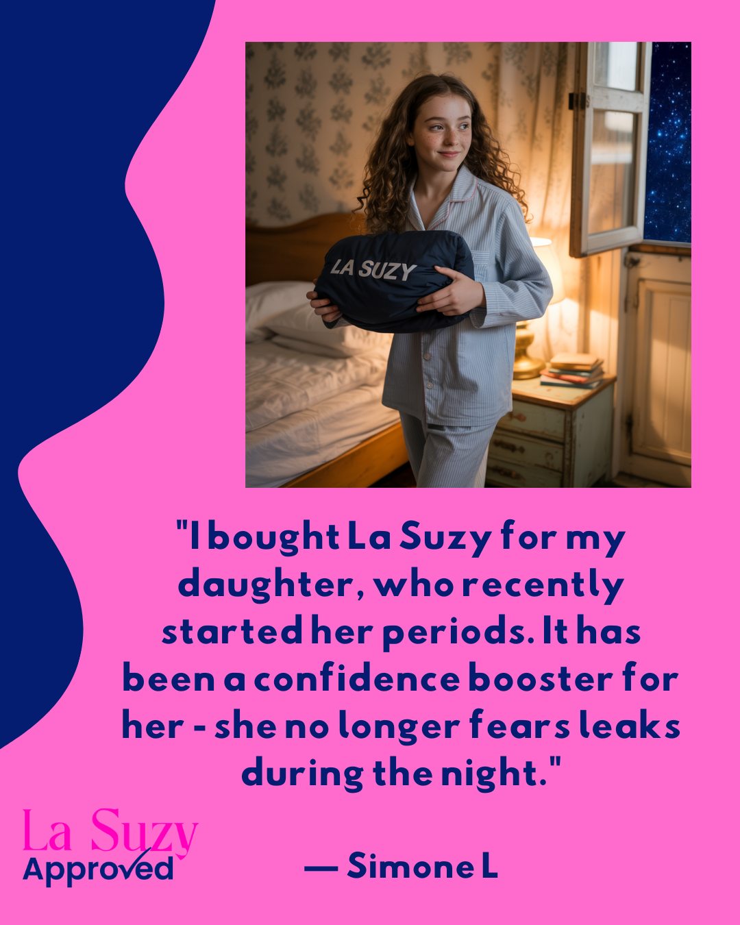 La Suzy protects your bed, your peace of mind and the planet.
🩸 🩸 🩸
#LaSuzy #PeriodGameChanger #CustomerLove #periodcare #periodpain #Endometriosis