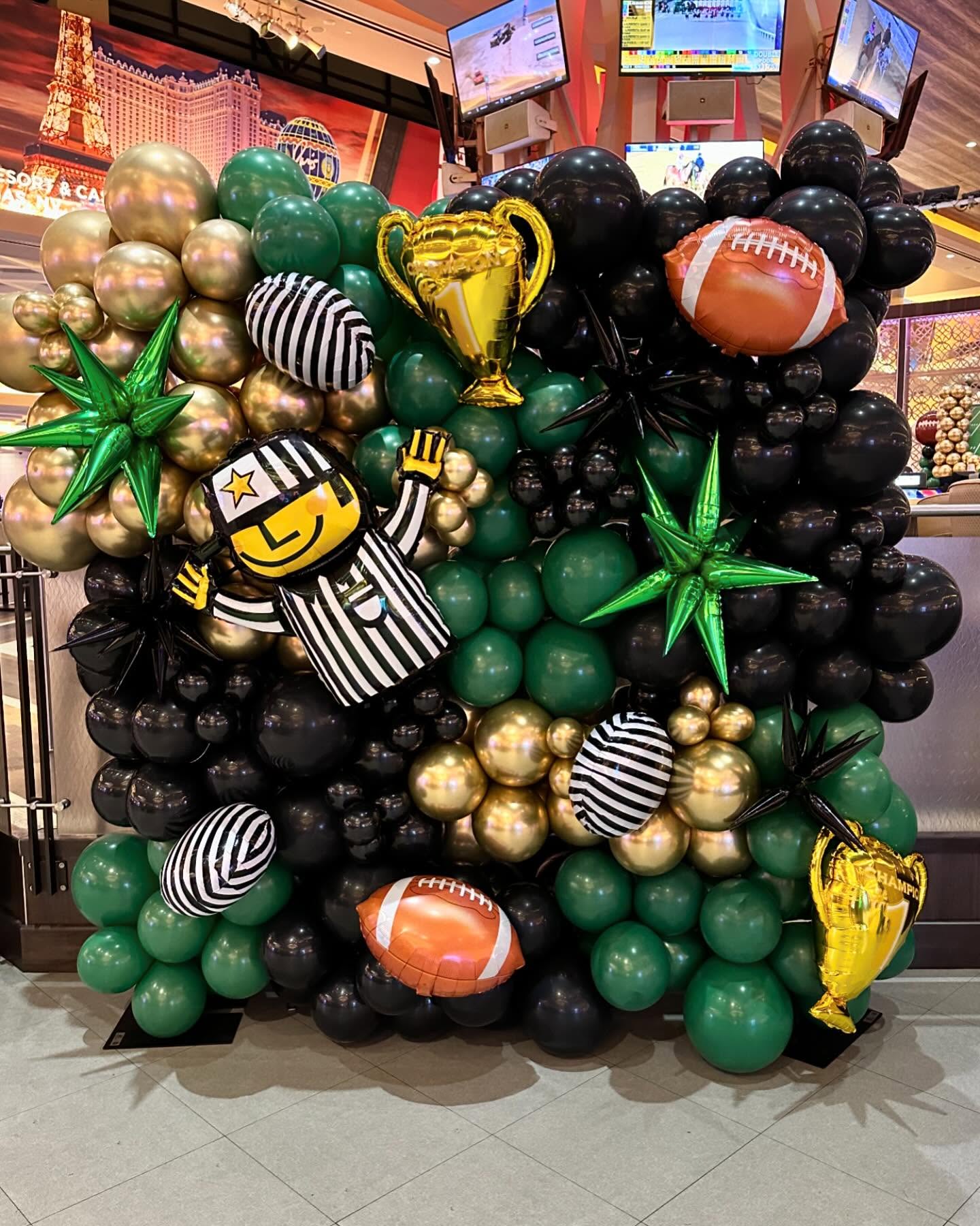 February Football balloon wall and field goal post!