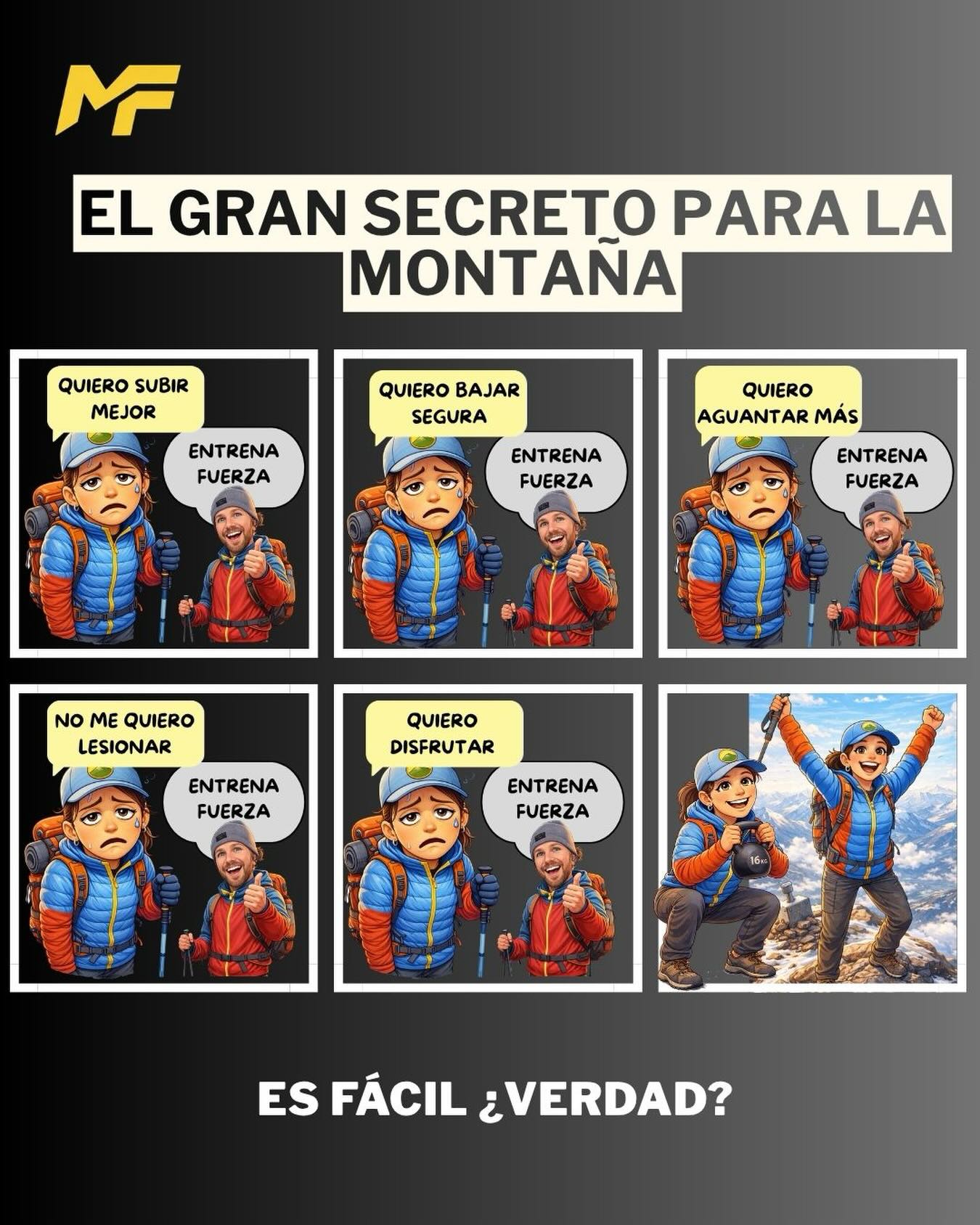 La montaña no castiga, solo exige preparación.
Y la diferencia está en cómo llega tu cuerpo a ella.
Puedes tener motivación, ganas y experiencia.
Pero si tu cuerpo no está preparado para soportar el esfuerzo… lo vas a pagar en cada paso.
Subiendo, porque te faltará motor.
Bajando, porque te faltarán frenos.
Y al día siguiente, porque tu cuerpo no estará listo para repetir.
La fuerza no es solo “estar fuerte”.
Es tener control.
Es estabilidad.
Es eficiencia.
Es poder confiar en tu cuerpo cuando el terreno se complica.
Entrenar fuerza no es complicar tu entrenamiento…
Es simplificar tu experiencia en la montaña.
Menos sufrimiento innecesario.
Más control.
Más disfrute.
Así de simple.
Si quieres aprender a entrenar para la montaña de forma inteligente, síguenos y te ayudaremos a hacerlo.
#televiajar #montaña #montañaenforma