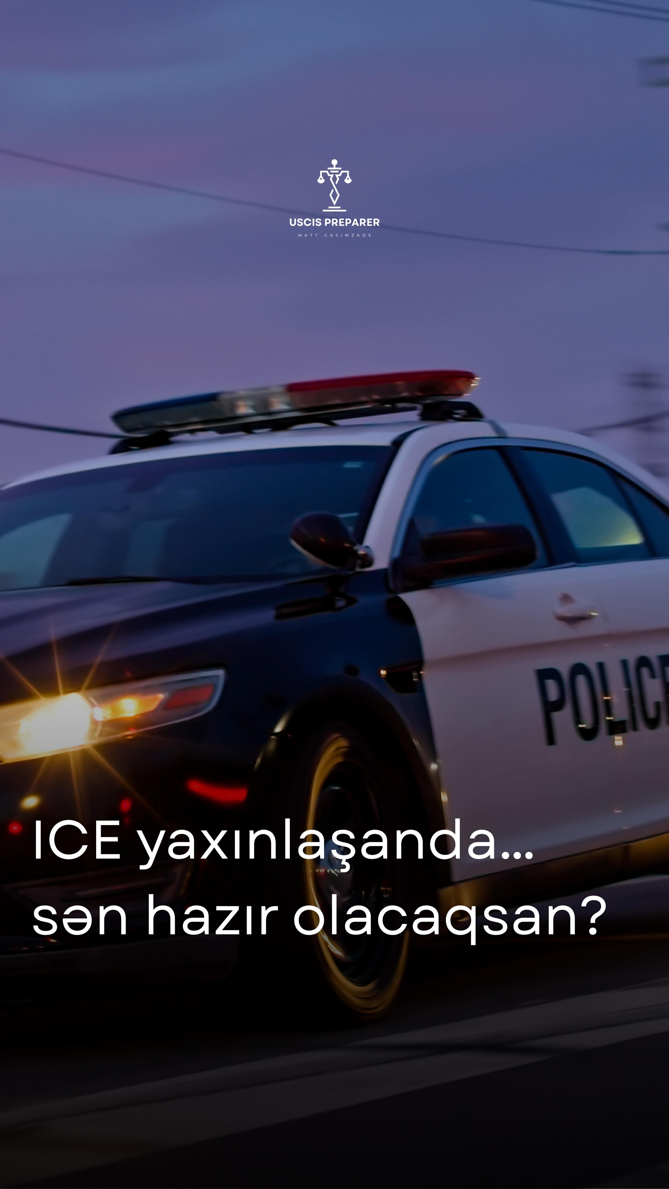 ICE yaxınlaşanda… sən hazır olacaqsan?
Düzgün hazırlanmış status onu qorudu.
🇺🇸
When ICE approaches… will you be ready?
The right status preparation protected him.