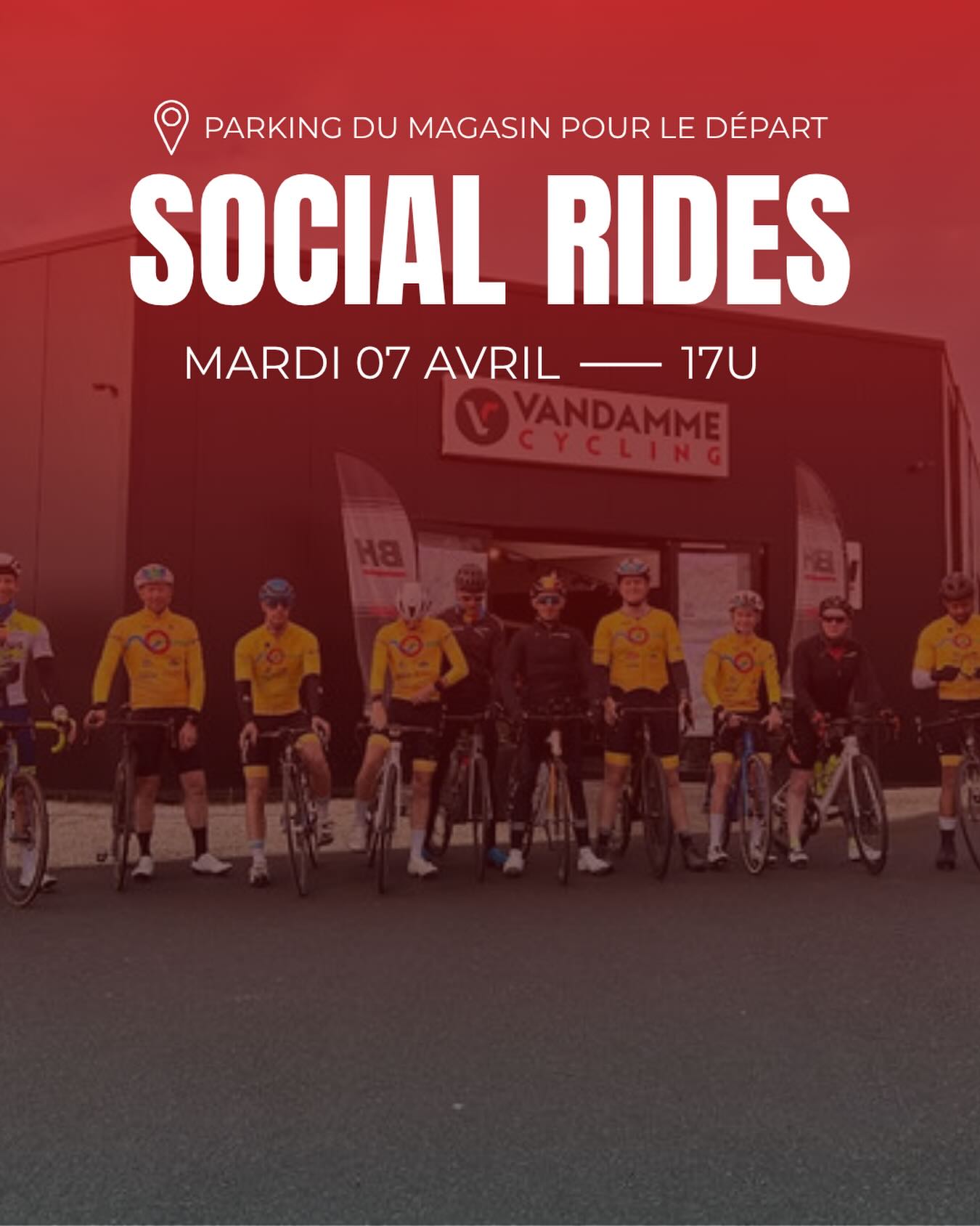 FR 🇫🇷 / NL 🇳🇱
🚴♂️ Lancement des Social Rides mardi prochain ! ☀️
Avec la météo annoncée chaude et ensoleillée, c’est le moment parfait pour reprendre les sorties en groupe.
📍 Rendez-vous à 17h sur le parking du magasin pour le départ.
Notre capitaine de route Thibaut sera présent pour guider le groupe.
Au programme : une boucle de 39 km, idéale pour bien débuter la saison.
👉 Sortie ouverte à tous et accessible à tous les niveaux.
On vous attend nombreux pour ce premier Social Ride ! 🚴♀️🔥
https://www.vandammecycling.com/social-rides
~
Volgende dinsdag lanceren we onze Social Rides! ☀️🚴♂️
Met het mooie en warme weer is dit het perfecte moment om samen te rijden.
📍 Afspraak om 17u op de parking van de winkel.
Onze wegkapitein Thibaut zal aanwezig zijn om de groep te begeleiden.
We rijden een lus van 39 km, ideaal om het seizoen goed te starten.
👉 Open voor iedereen en voor elk niveau toegankelijk.
https://www.vandammecycling.com/social-rides
#vandammecycling #socialrides #cycling