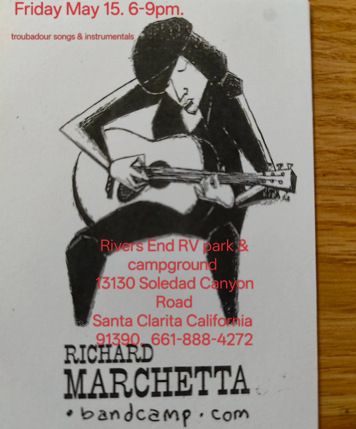 On Friday May 15th please grab ahold of your lover, give em a squeeze, and drag 'em down here to Your Friendly Neighborhood Watering Hole for a round of delicious pints, slo smoked BBQ and slide guitar played by SCV's very own Richard Marchetta 😋