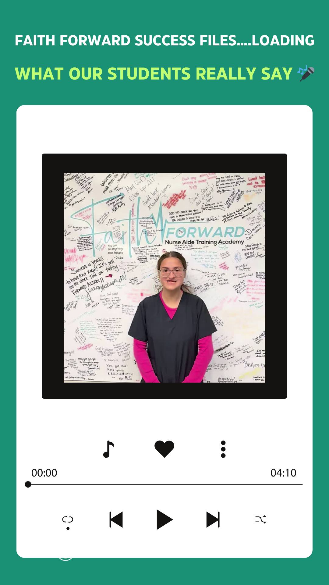 This sweet student was so excited to finish the C.N.A program and was such a joy to have in class!! Congratulations!!! #cna #levelup