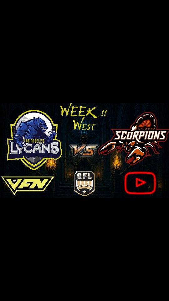 @simulationfl #Szn26 Week 11 GameDay
West Division
@losangeleslycans
@sfl_arizona
๐: 9:45pm ET/6:45pm PT
๐: Fatality Field
๐: (Virtual Football Network's YouTube Channel link in bio)
#MakeAnImpact #HowlAtTheMoon #LycAngeles #NewMoon