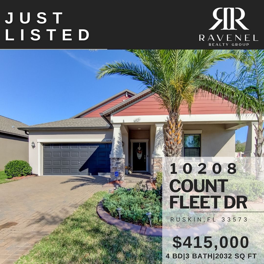 Welcome and experience the charm of Belmont located in Ruskin,FL with this stunning four-bedroom, three-bathroom corner-lot home. The house features a state-of-the-art kitchen equipped with granite countertops, stainless steel appliances, and custom lighting. An open-floor design flows seamlessly into a capacious living and dining room that features an entertainment center and an electric fireplace, offering a perfect entertainment experience. Further, the screened-in lanai offers a tranquil ambiance, featuring a hot tub spa and a vinyl fence. Belmont is a community that provides its residents with access to a pool, basketball and tennis courts, playgrounds, and parks, providing ample opportunities for relaxation and recreation
.
.
.
Listed by:
Erin Ravenel
Managing Broker/Owner of Ravenel Realty Group
7402 N. 56 St, Suite 810,Tampa,FL 33617
📧erinravenel@ravenelrealty.net
📞(813) 904-5419
.
.
.
.
#ravenelrealtygroup#Tamparealtor
#tamparealestate#Tampadeveloper#Tampadevelopment
#Ruskin#Ruskinhomes#Flrealestate
#Hillsboroughcounty#Pascocounty
#manateecounty#MovetoFlorida
#relocatetoflorida#floridahomes
#millenialrealtor#blackrealtor
#womeninrealestate#Minorityownedbusiness
#Womanownedbusiness