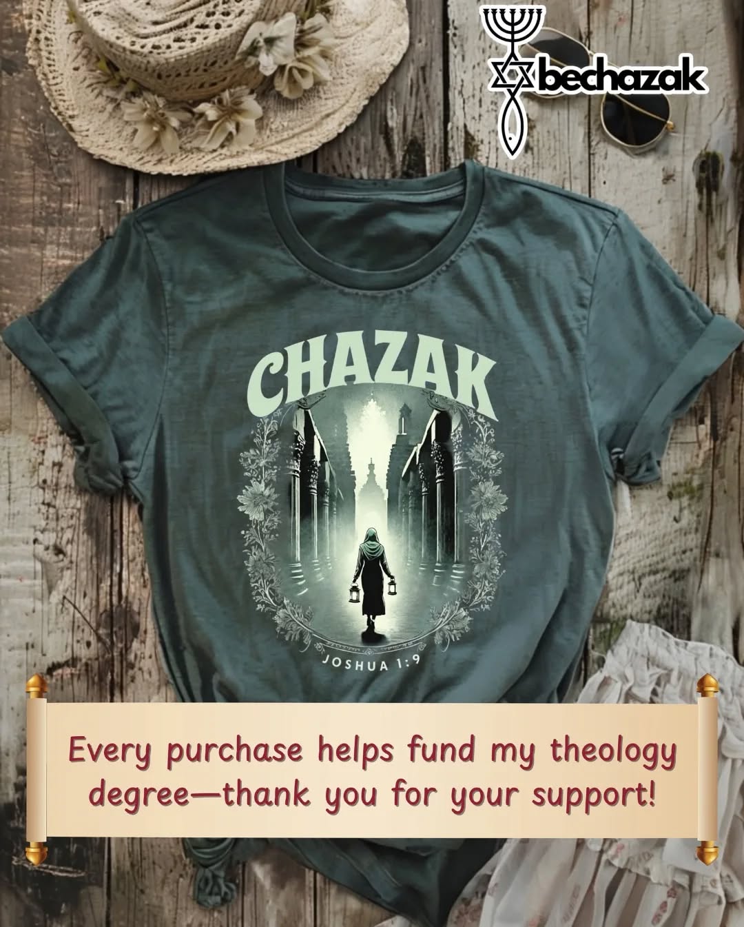 The original BeChazak shirt - ready for Spring/Passover Feasts! 🌱
Check it out on Etsy! 👑🎉
#womenofthebible #bibleverse #christiantok #messianicjudaism #hebrewroots