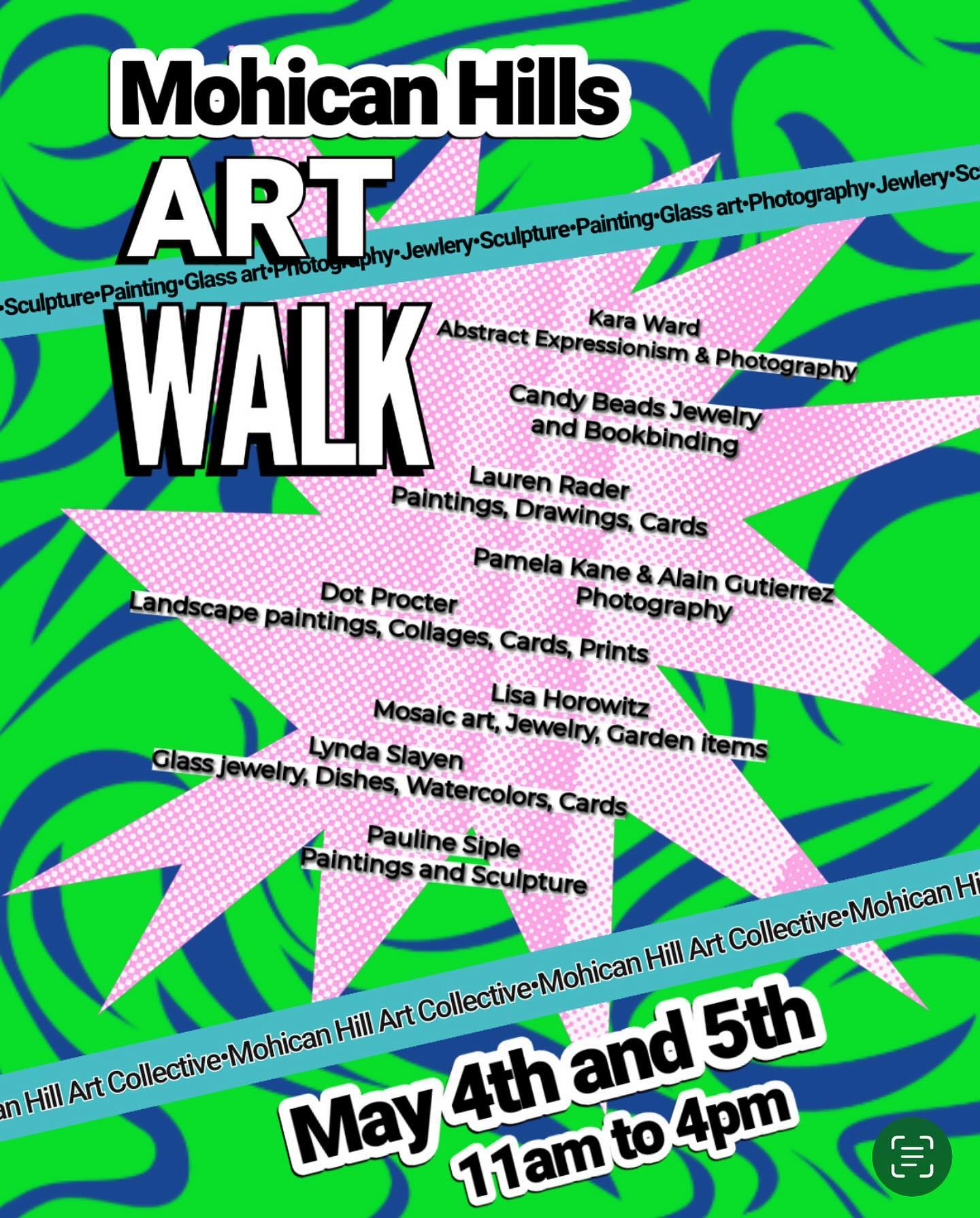 Art Walk in my neighborhood this weekend. 9 artists within walking distance of each other. Swipe right for a list of addresses. It’s a family affair, outside in artists’ yards. Hope you can make it.