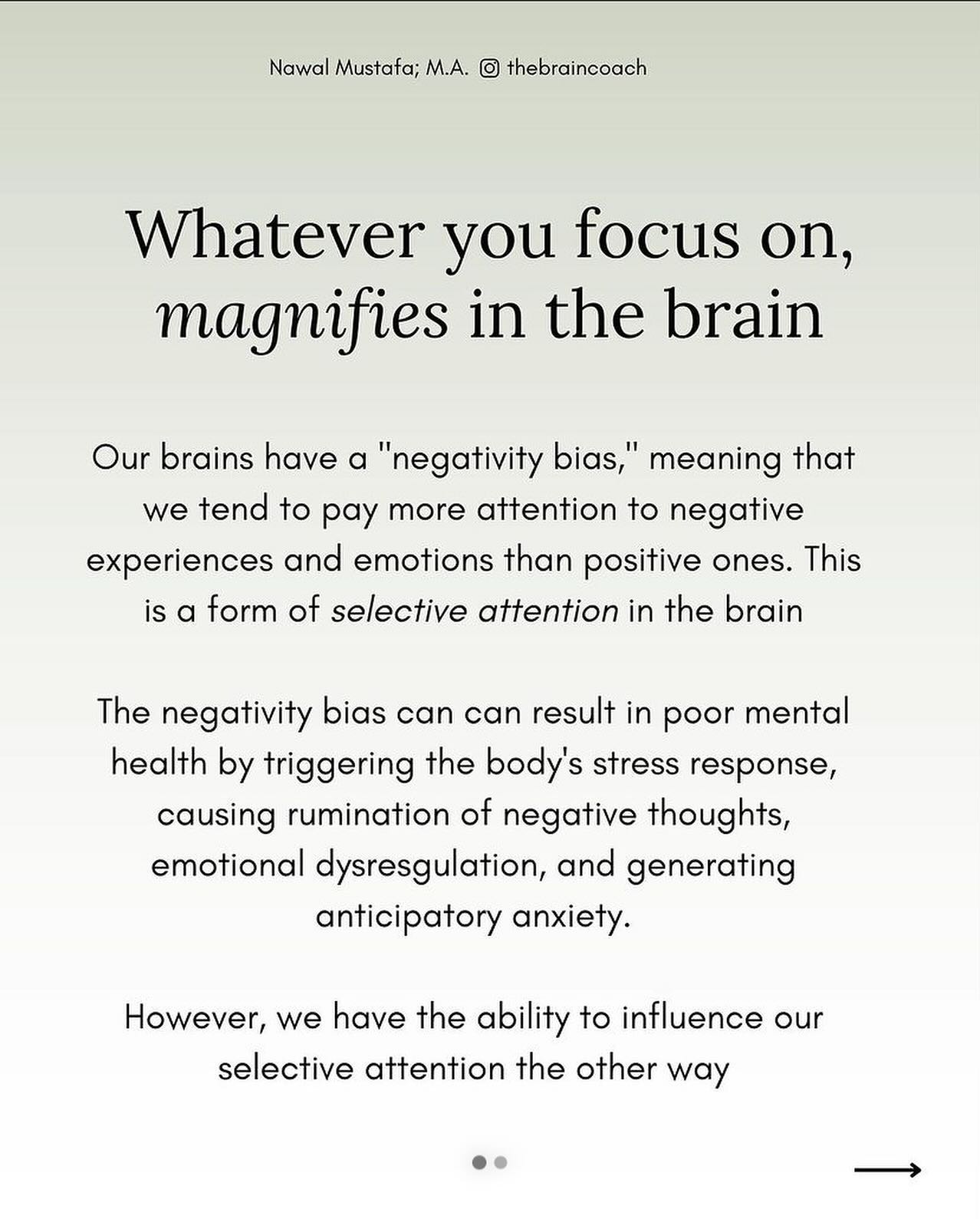 ✨Start this week off with selective attention toward the positive. Activate the 🧠🧠 reward system✨
.
.
.
.
.
.
.
.
.
#njtherapist #nyctherapist #nytherapist #patherapist #njlcsw #njpsychotherapist #psychotherapist #mentalhealth #mentalwealth #mentalwellness #traumatherapist #selfimprovement #wellness #brain #brainhealth #neuroplasticity #negativitybias #selectiveattention #stressresponse #stress #immunesystem #trainyourbrain #positivethinking #dopamine #serotonin #rewireyourbrain #resilience #gratitude #gratitudeattitude #neurotransmitters