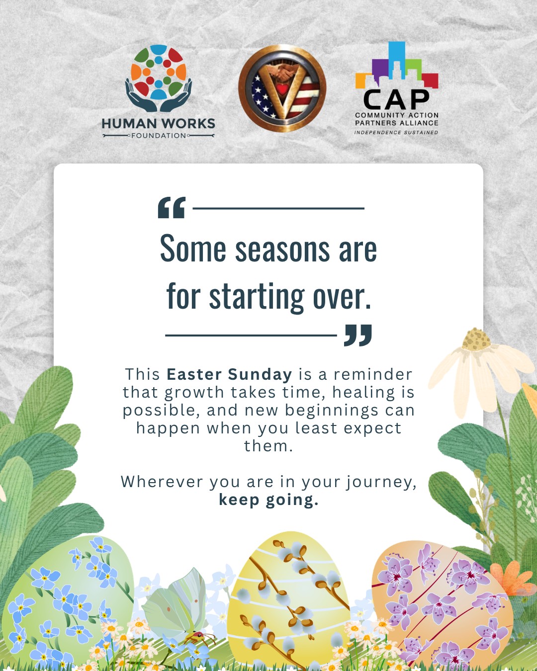 Happy Easter Sunday!
A reminder to take a step back, reflect on how far you’ve come, and keep moving forward. Growth doesn’t happen overnight, but it’s always happening.
#EasterSunday #NewBeginnings #KeepGoing #Growth #FreshStart