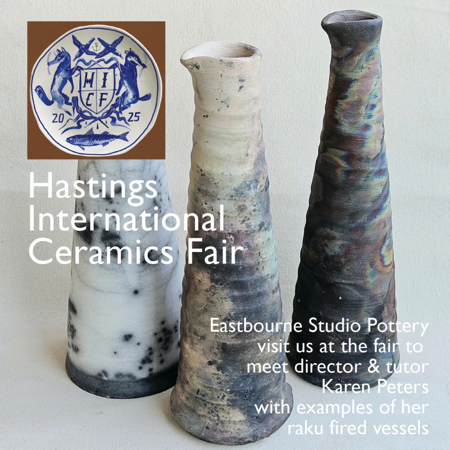 Karen Peters is one of the three founding directors of the studio. As well as teaching classes through the week, Karen is heading up the raku activities at our new offsite workshop
We are all really excited to see Karen's work emerging from the flames. The spontaneous and unpredictable nature of raku lends itself to organic, elemental surfaces that speak of the magical alchemy of pottery
See the results of Karen's latest firings @hastings_ob this weekend open Saturday 9.30 to 5 and Sunday 10 to 4
#potteryfair
#ceramicsfair
#rakufiring
#rakuworkshop
#alternativefiring
#claycommunity