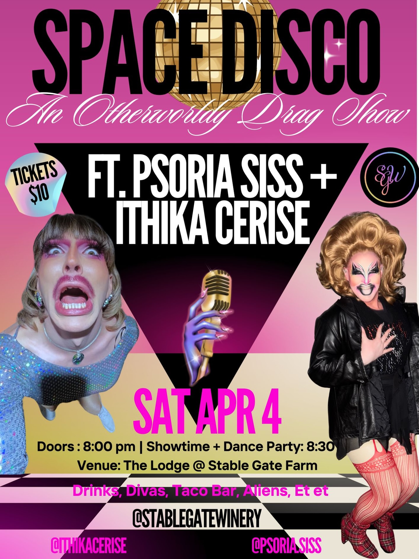these girls @ithikacerise an @psoria.siss are gonn be cookin it up!!
Grab your space outfit and let’s take off 🚀🚀
Food and drink available for purchase an tickets only $10 what?!
the ultimate pregame party for @laganjaestranja