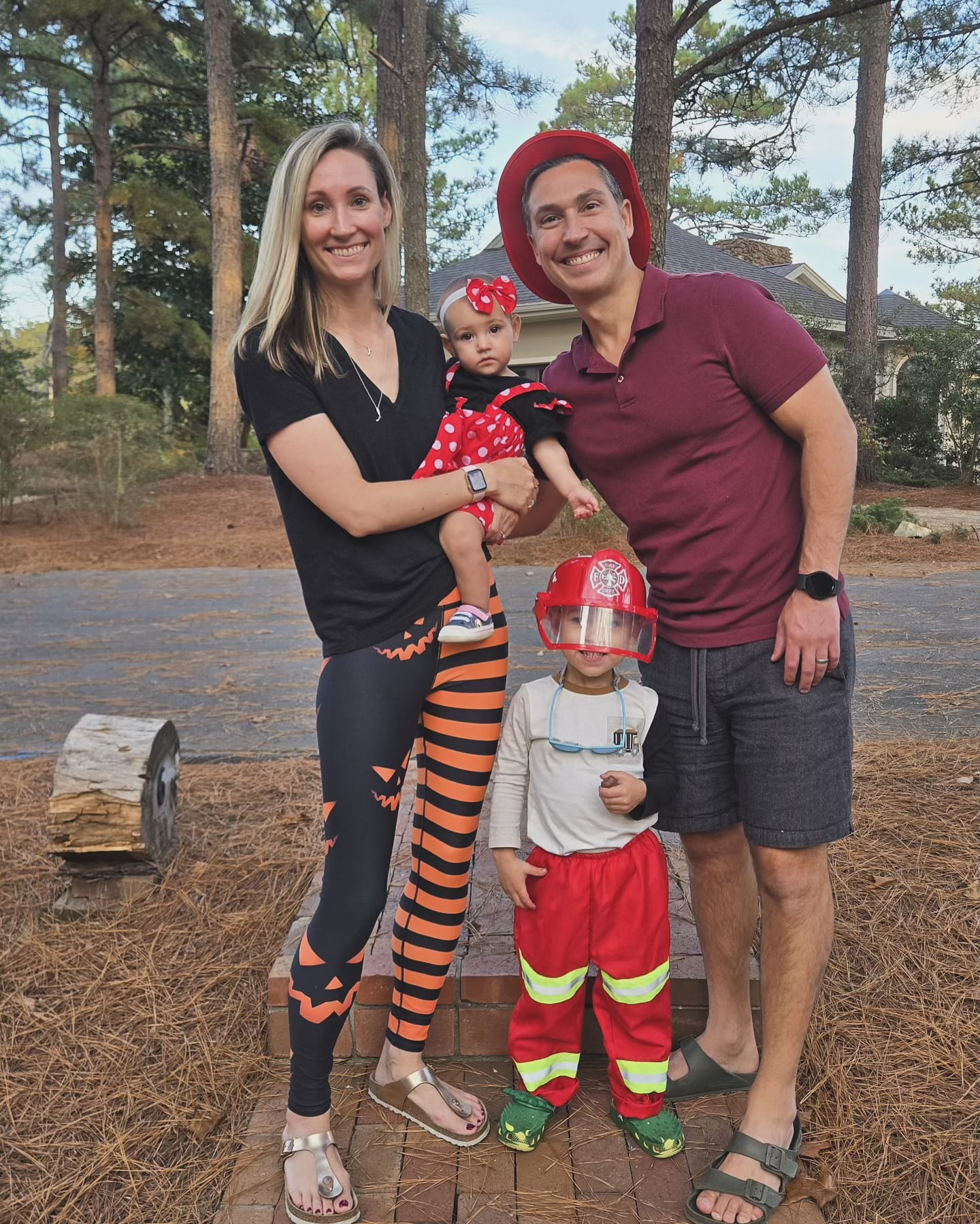 Happy Halloween! 🎃👨🚒 ♥️ 🐭 Such a beautiful night out in our neighborhood seeing family and friends! Lucca had the best time, I feel like this was the first year he really was into it. So much fun.
