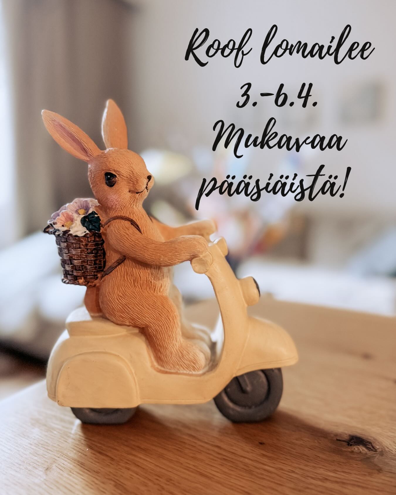 Roof lomailee pääsiäisen ajan 3.-6.4. ja tunnit jatkuvat normaalisti taas tiistaina.
🐣 Leppoisaa pääsiäislomaa! 🐣
#roofaerialclub