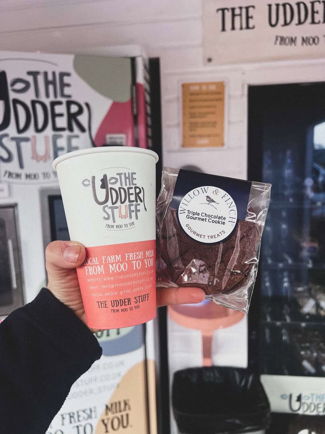 Say hello to @the_udder_stuff - one of our newest clients and although we’ve only been supplying them for a few weeks, it sounds like the cookies are already going down very well.
The triple chocolate has quickly become the customer favourite, while the oatmeal & raisin seems to have won over the team.
Milk and cookies really is one of those classic pairings that never misses the mark, so we’re very happy to have this lovely company on board.
If you’re a cafe, farm shop or deli looking for delicious, palm-oil free, small-batch cookies and traybakes to stock or serve, we’d love to hear from you. Register as a trade stockist at www.willow-finch.co.uk/trade