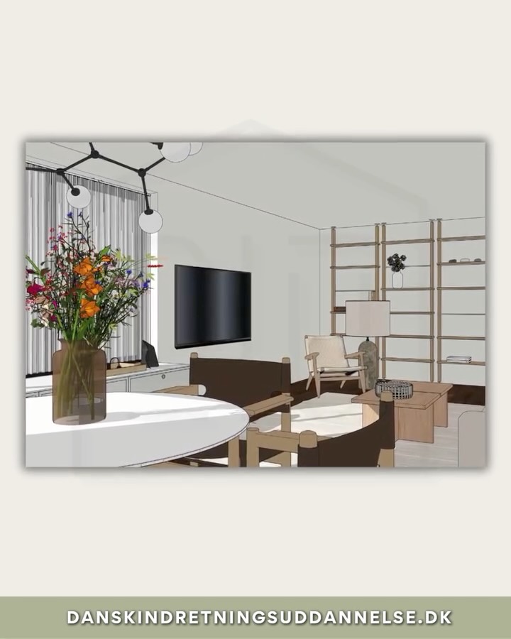 ✨ Situationsbilleder fra SketchUp – lavet af en Christine.
Det her er ikke bare visualiseringer…
Det er en måde at opleve en renovering, før den sker.
Vores studerende har her arbejdet med at omsætte idéer til stemningsfulde situationsbilleder, hvor lys, materialer, møbler, interiør og rumfornemmelse går op i en højere enhed.
Og det særlige er:
Du kan næsten mærke huset.
Fornemme stemningen.
Se mulighederne.
Det er præcis det, der gør SketchUp til et så stærkt værktøj i en renoveringsproces – når man kan træde ind i fremtiden og tage bedre beslutninger.
Virkelig flot arbejde ✨
#danskindretningsuddan