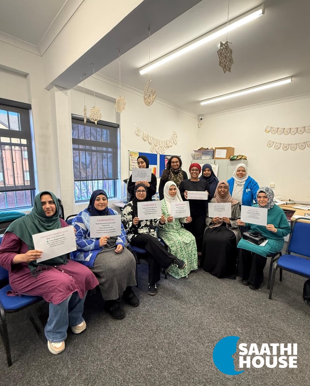 With the May elections approaching, our Women Leading Change session focused on Elections & Voting 🗳️
Participants took part in a mock council debate, exploring real local issues and sharing their perspectives - a powerful way to see democracy in action.
The session helped everyone to:
• Understand how voting works
• Build confidence in taking part
• Recognise the importance of having your voice heard in decision-making
Proud to support women to step into their power and engage with the issues that shape their communities 💬
Grateful to @comicrelief for funding this vital project 🫶🏽