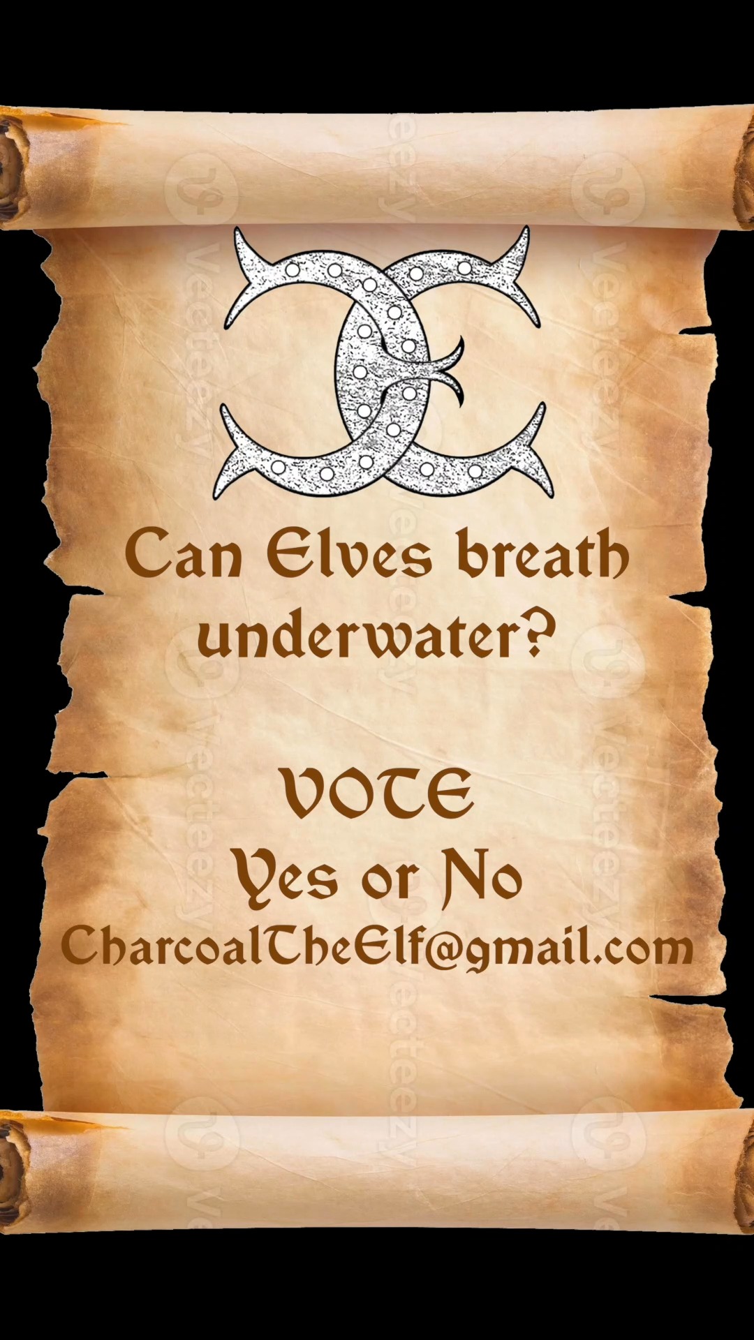 Can Elves breathe underwater?
VOTE Yes or No at CharcoalTheElf@gmail.com.
The WINNER will appear as a character in Book Three: HUNTED. (wow)
deadline: April 15, 2026