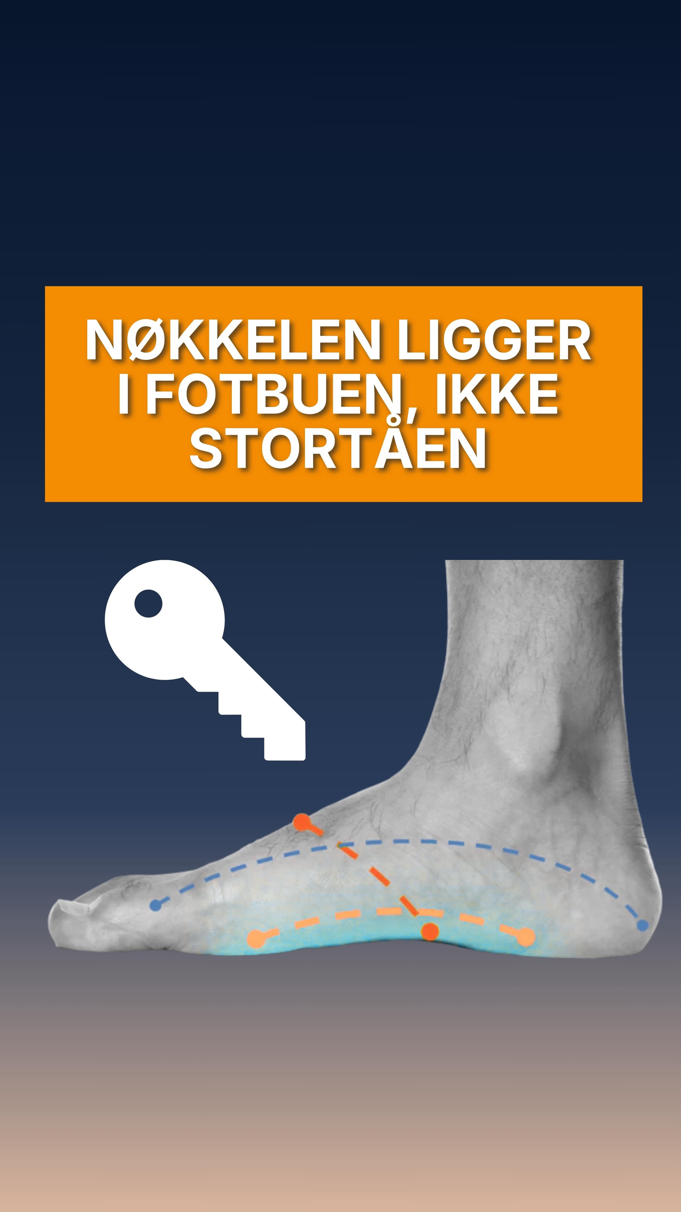 Stortåen? ❌
Fotbuen? ✅
Vektfordelingen på foten endres når fotbuen kollapser.
#halluxvalgus #fothelse
