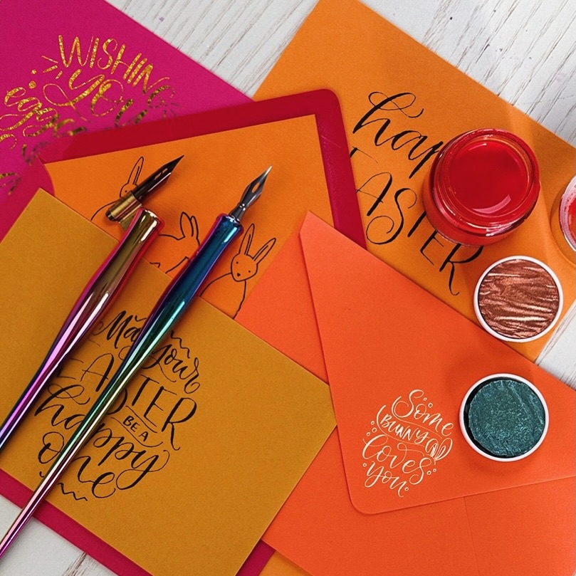 HAPPY EASTER!
Weâre egg-cited for the month ahead⌠and to get creative and enjoy time with different calligraphy styles.
Spring always feels like a fresh page with the lighter evenings, pretty colours, and so many lovely reasons to make something by hand. Whether youâre writing cards, playing with new tools, or simply enjoying a quiet moment of creativity today, we hope youâre finding a bit of that calm.
And if youâre feeling inspired, hereâs what we have coming up over the next few weeksâŚ
đż Petersfield Beginners Taster â 11 April
đż Formal Italic (5 weeks) â 13 April
đż Modern Calligraphy for Beginners (5 weeks)â 14 April
đż Copperplate Flourish: Next Steps (3 weeks)â 15 April
đż Stourbridge: Beyond the Basics â 18 April
đż Cheltenham Beginners Workshop â 18 April
đż East Wittering Expressive Calligraphy â 24 April
And into MayâŚ
đż Monthly Drop-In â 6 May
If today sparks the urge to create, weâd absolutely love to see you at one of these.
https://www.themoderncalligraphyco.com/calligraphy-workshops
Wishing you a gentle, creative Easter filled with ink, colour and inspiration xx
#happyeaster #calligraphy #springmaking