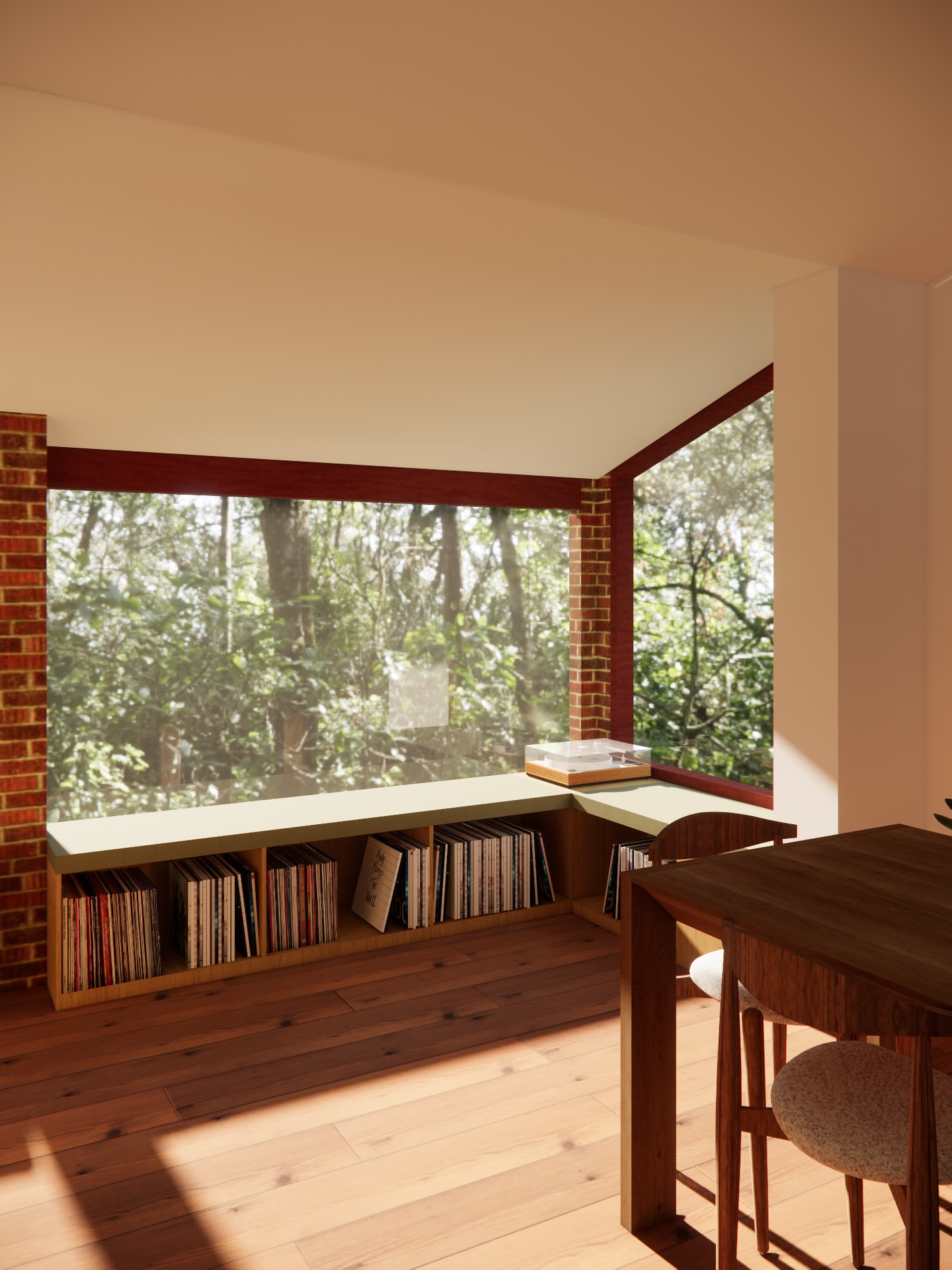A very cool preview of a very cool spot.
What once was an external verandah throughout the years has become a sunroom, but with a change in floor levels and materials, has never been utilised to its greatest capacity.
Levelling the space with consistent flooring - this sunny corner will soon be a place for kids and friends to gather and enjoy themselves, whether with a book or drink-in-hand and record spinning.
Exciting times with demolition starting next week for this renovation at Mona Vale House.
Builder: @toy.2793