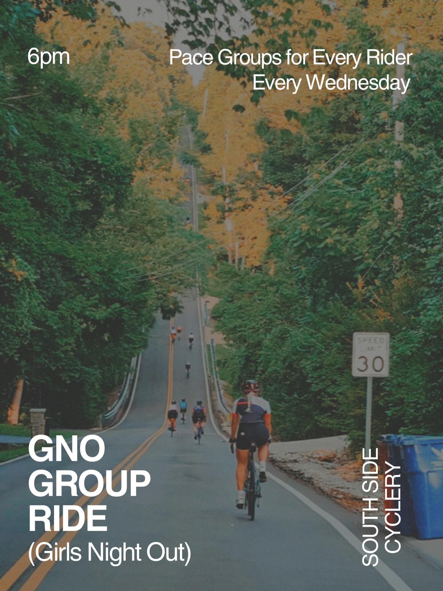 GNO is so back
Women-led, open to all riders. Multiple ride paces.
More details on South Side Cyclery’s website & Facebook page