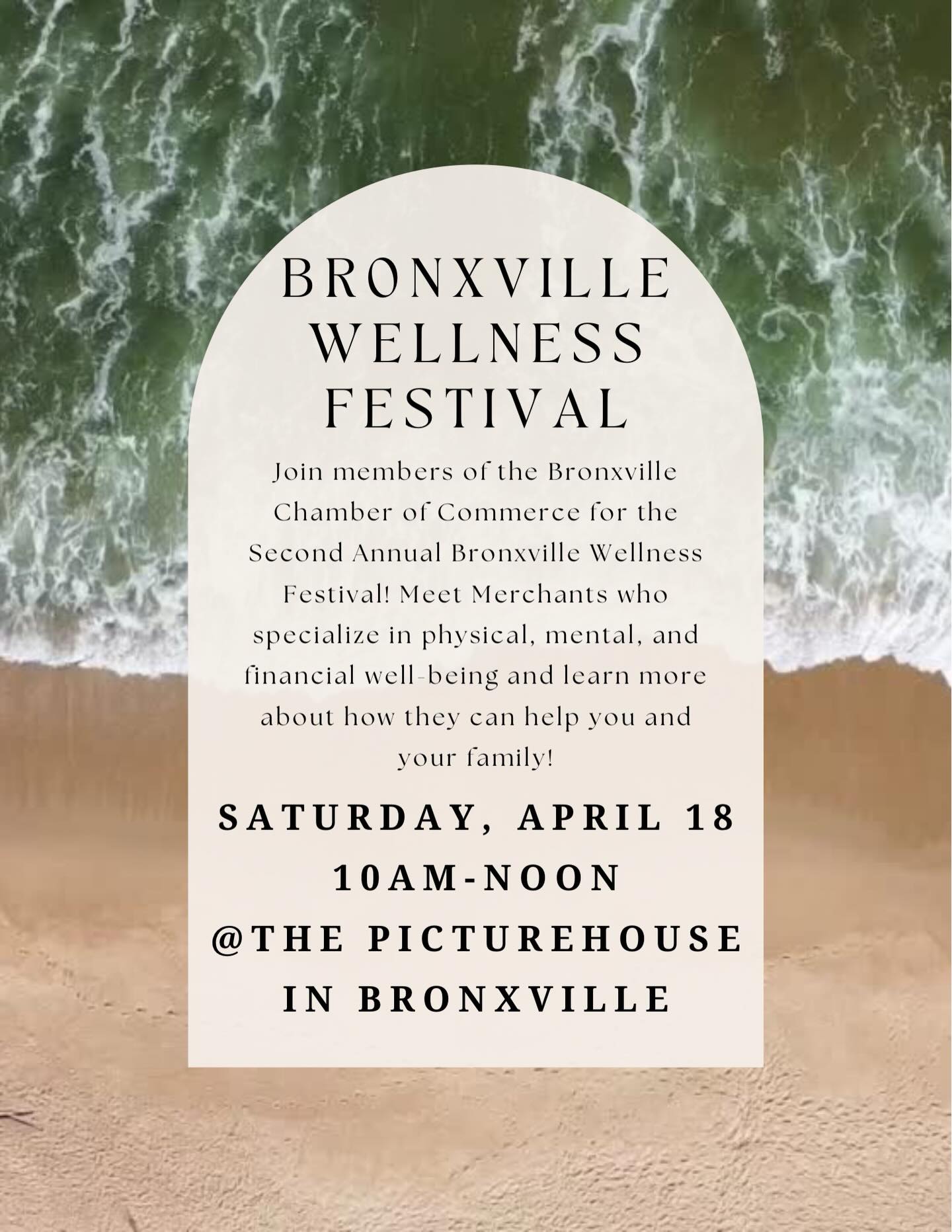 Hope you can join us Saturday, April 18 at @the_picturehouse for the second annual Bronxville Wellness Festival! 🙌🏻 Meet our merchants who specialize in physical, mental and financial wellness and find out more about their services! See you there! 🌞
#wellness #physicalwellness #mentalwellbeing #financialwellness #bronxville