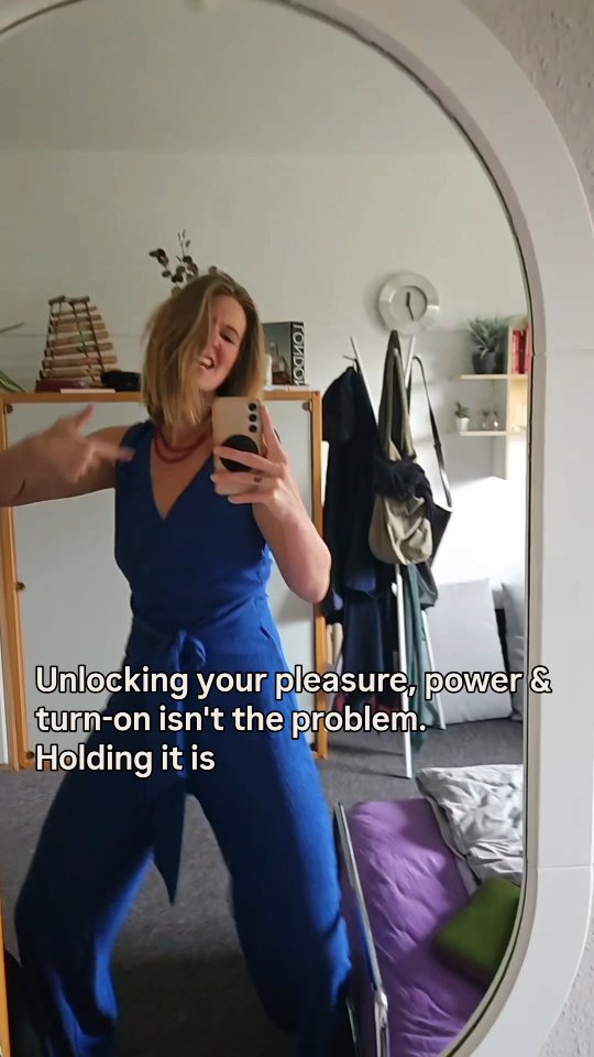 You don't have a problem to access your pleasure, your power and your turn-on.
Your challenge is holding it.
You have these moments, where you feel fully alive, turned-on.
Glimpses of what's possible for you in your life, in relationships and in the bedroom.
But you can't hold it.
You collapse and shrink again.
You shut down and move back into your head.
And this is what is draining you.
You have one foot on the gas and one foot on the brakes.
So what's the solution?
You don't need cathartic moments and "peak experiences"
👉 You need a slow build up the capacity to HOLD MORE OF YOURSELF without shutting down.
Your pleasure.
Your power.
Your truth
I don't want to see you access your power.
I want to see you holding it.
This is what we do in my spaces:
Building capacity - not chasing catharsis
👉 For the woman, who is ready to live her e.rotic aliveness, turn-on & pleasure in her daily life:
THE EMBODIED WOMAN (online)
~ a 30 Day devotional journey into turn-on, eros & aliveness
📅 6th April - 6th May
What happens if you commit yourself for 30 Days to prioritize your turn-on, body & aliveness?
What becomes possible, if you start to choose yourself daily?
How will you show up in life, love & the bedroom?
🌹 4 online embodiment sessions per week (incl recording)
🌹a powerful toolkit of embodiment & tantric practices & rituals
🌹daily Telegram impulses & accountability
🌹 lifetime access to the recording
Sign up link in bio