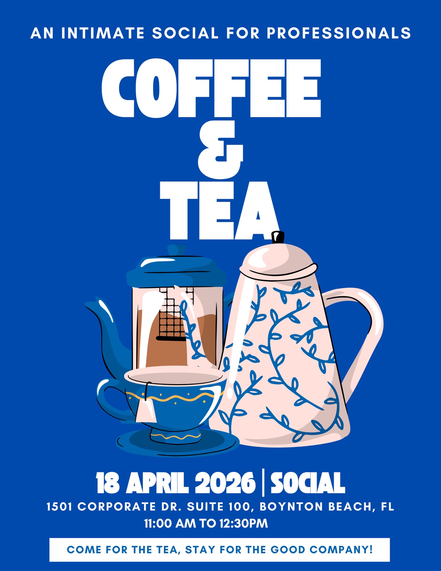 Join us for a fun and refreshing morning for coffee and tea! #coffeeislife #teatime #community #professional #craftingcommunity (RSVP in Bio)