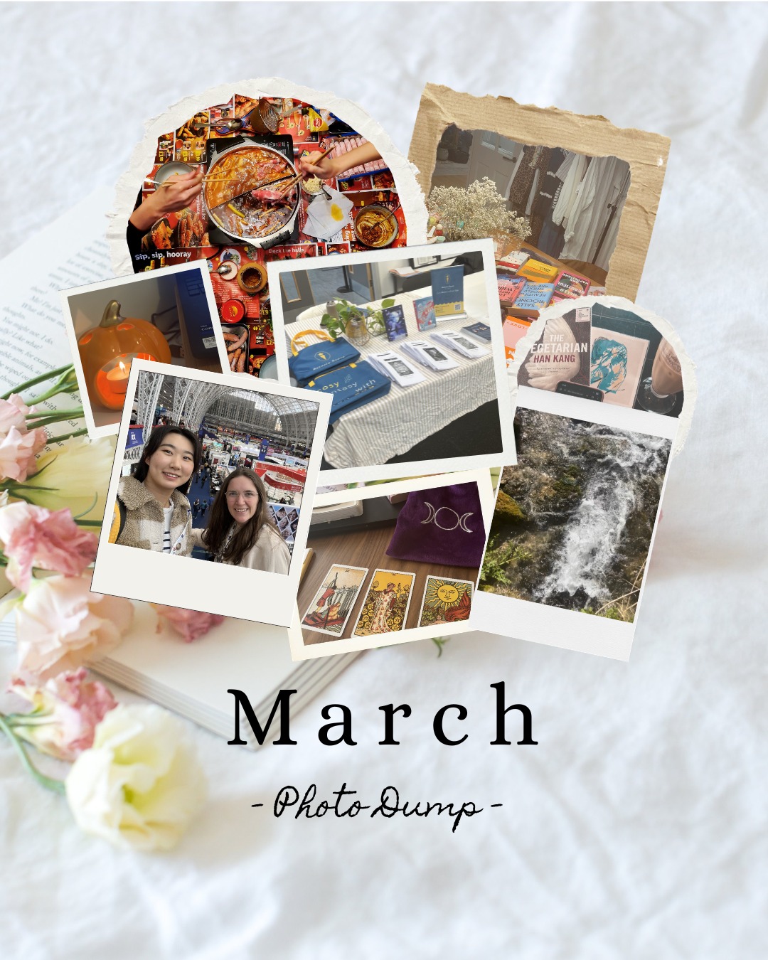 March Photo Dump 📸💕
Pheww, March flew right by! What an intense month it's been 😆 Here is my month in snaps...
🎪 Had lots of fun at book fairs representing my start up cosy press @asteriapress
🍲 Raided H-Mart and hosted our first hotpot of the year (totally pigged out) 🤤
📚️ Enjoyed book club with my friends and a bake-and-take girls night 🥰
🌞 Soaked in the sunshine on our first hike of 2026 (aiming to go on many more!)
🕯️ Celebrated the life of my late hamster who brought so much joy ❤️
🔮 Reconnected with my interest in tarot with daily readings!
What did you all get up to last month? Hope you're having the best start to April! 👋
#MonthlyWrapUp #PhotoDump #FreelanceLifestyle #PhotoDiary